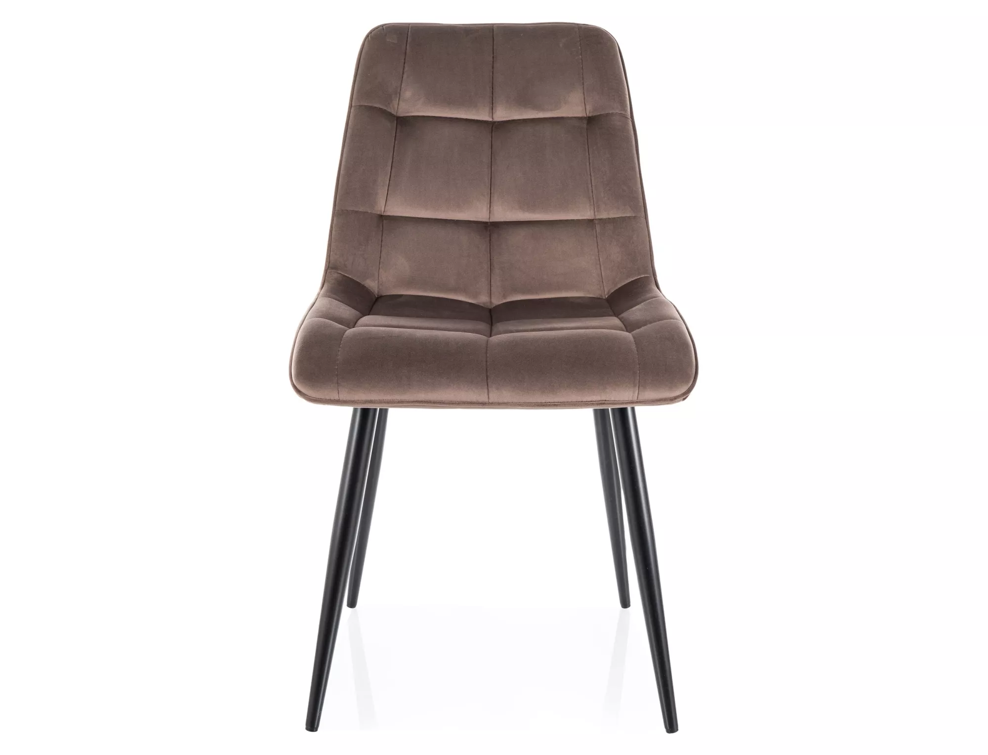 Jedálenská stolička Chic Velvet,  cappuccino / matná čierna