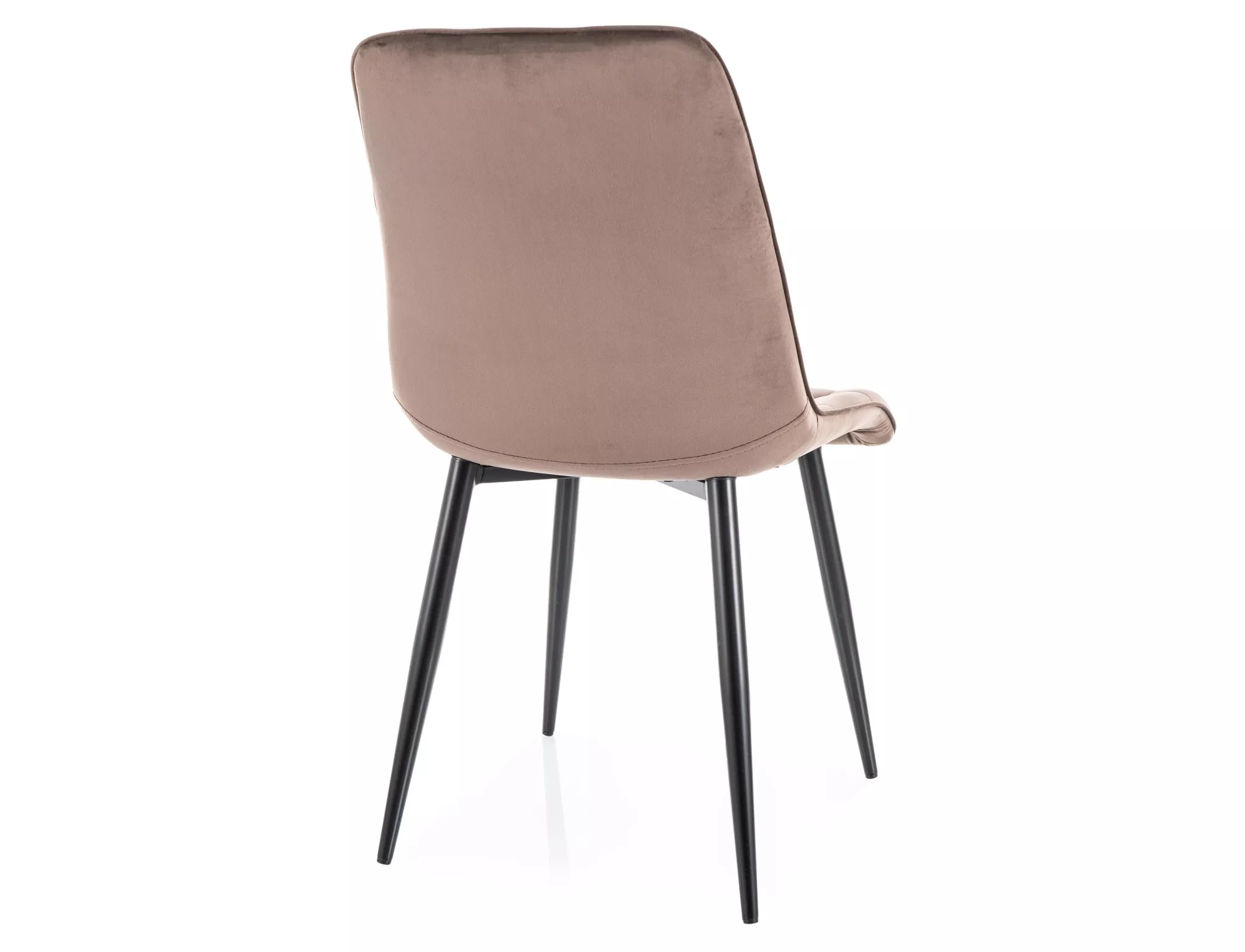 Jedálenská stolička Chic Velvet,  cappuccino / matná čierna