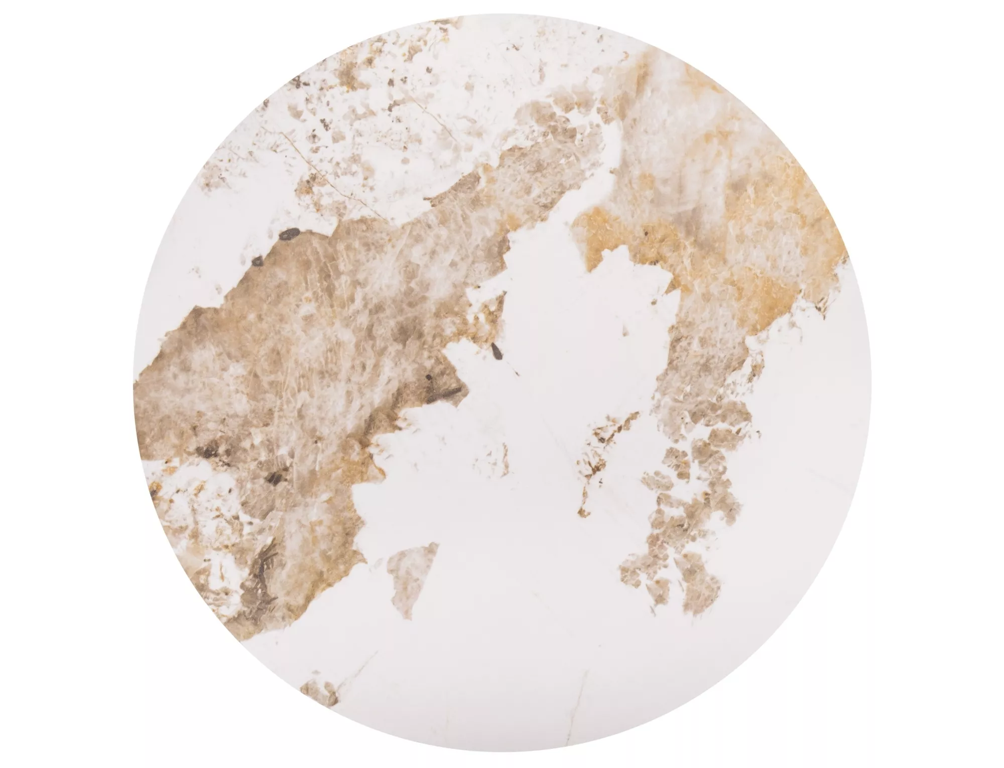 Konferenčný stolík Salo A,  lesklá biela, mramorový efekt / matná biela