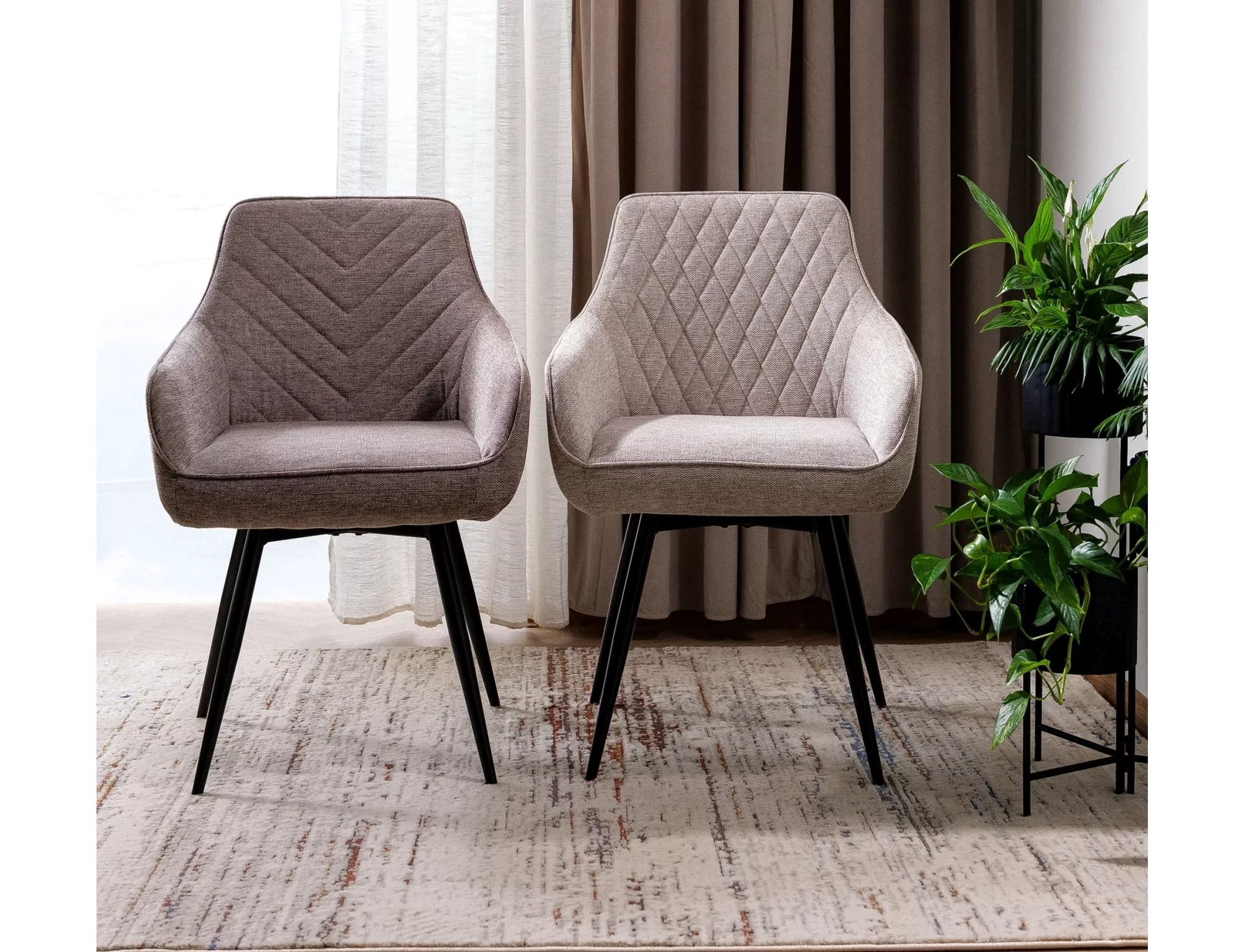 Jedálenská stolička Servio Brego,  béžová / matná čierna