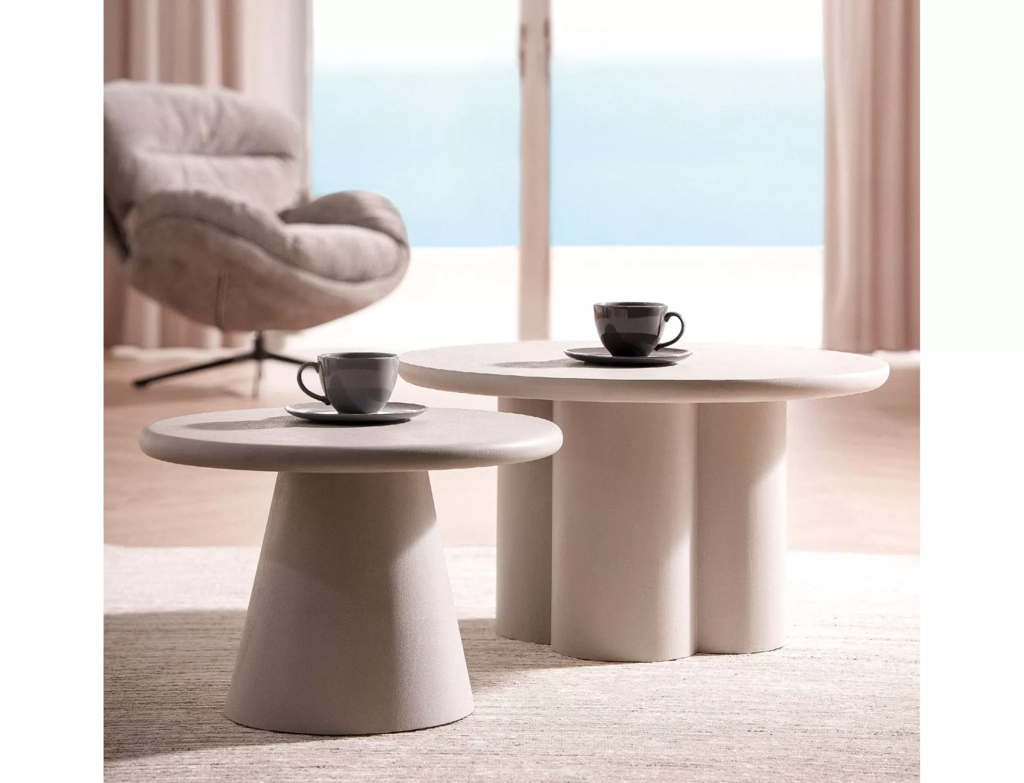 Konferenčný stolík Aurora,  svetlosivá / svetlosivá