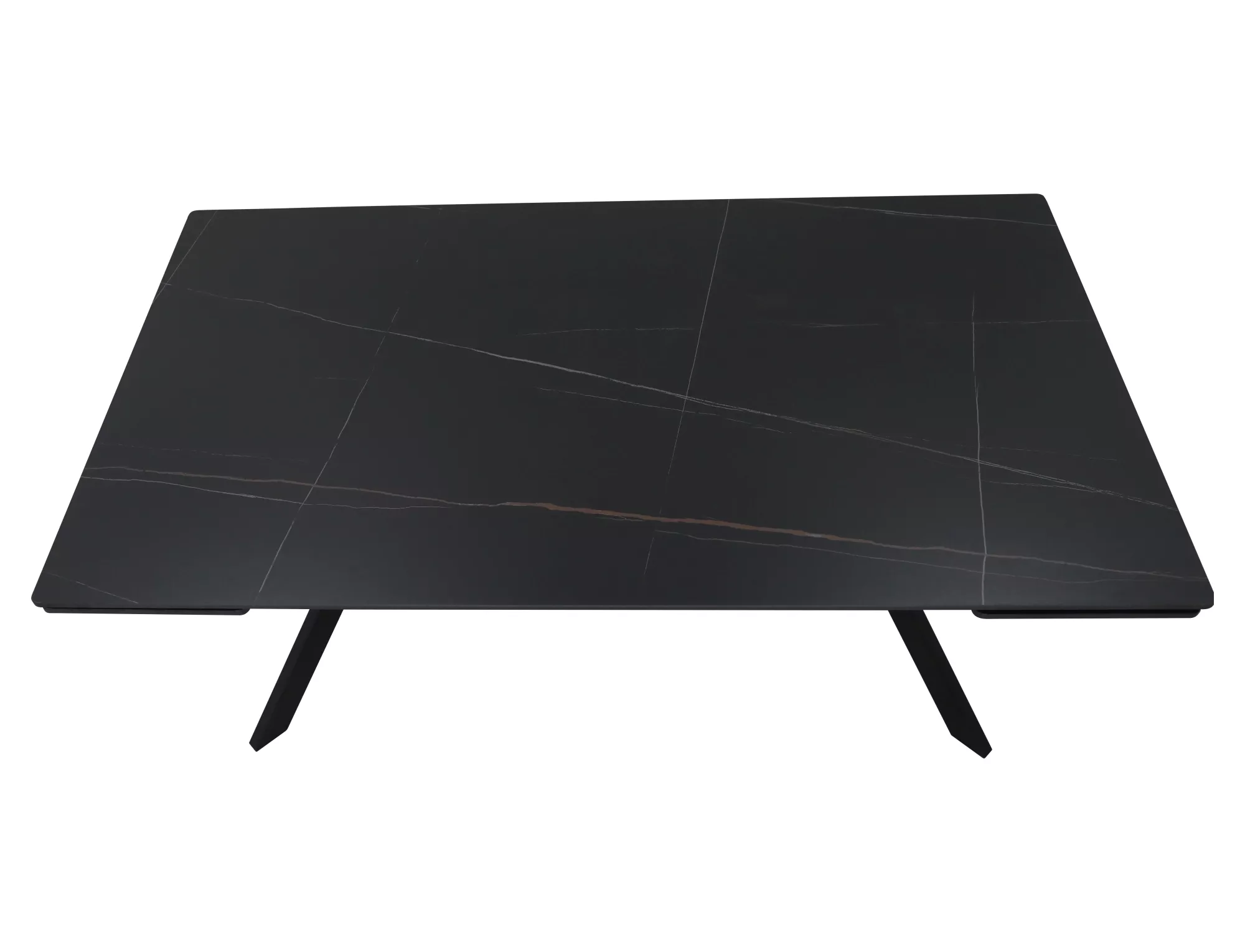 Jedálenský rozkladací stôl Imperia, 180-240cm, matná čierna / matná čierna