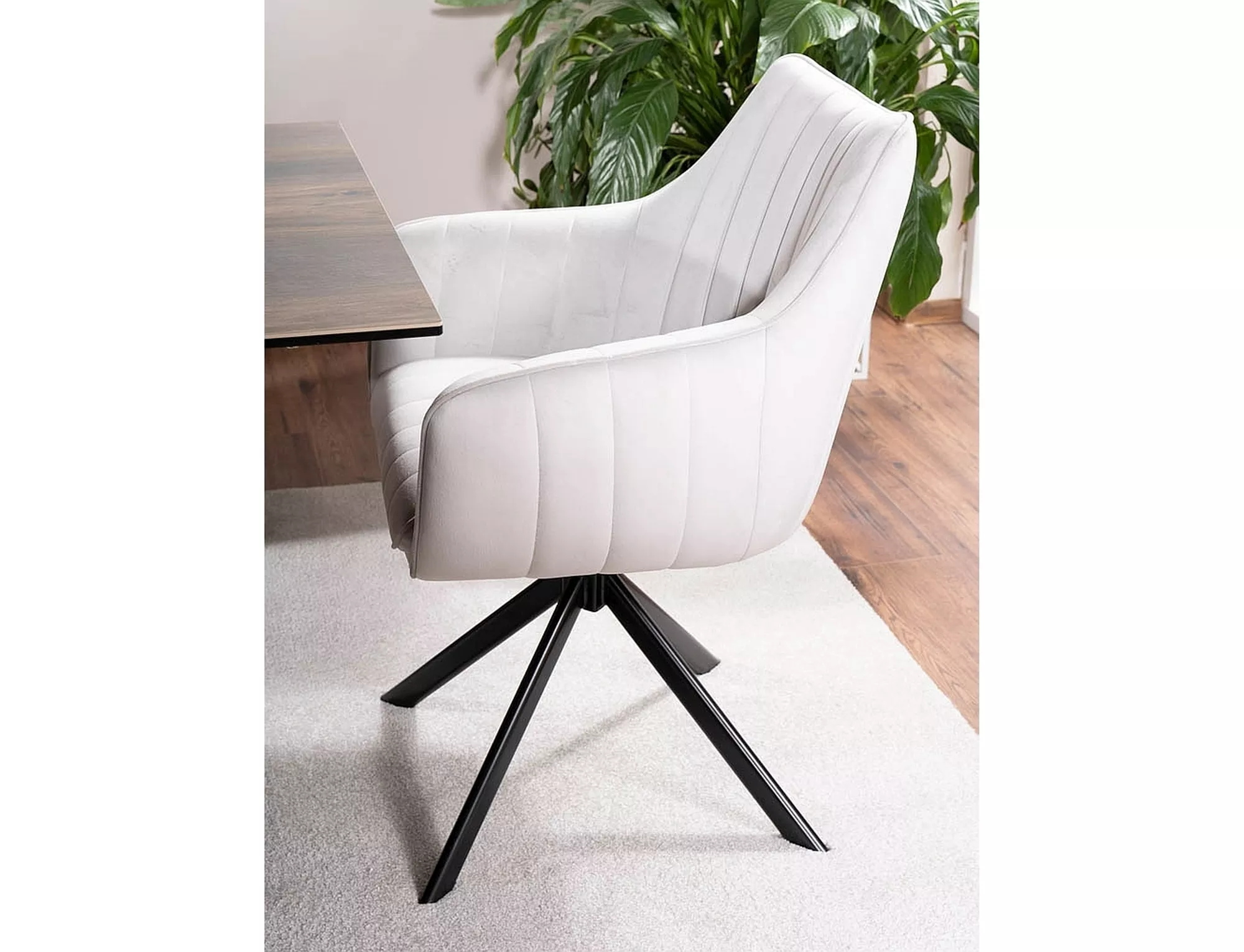 AZALIA VELVET jedálenská stolička, ČIERNY RÁM/SVETLO SIVÁ BLUVEL 03