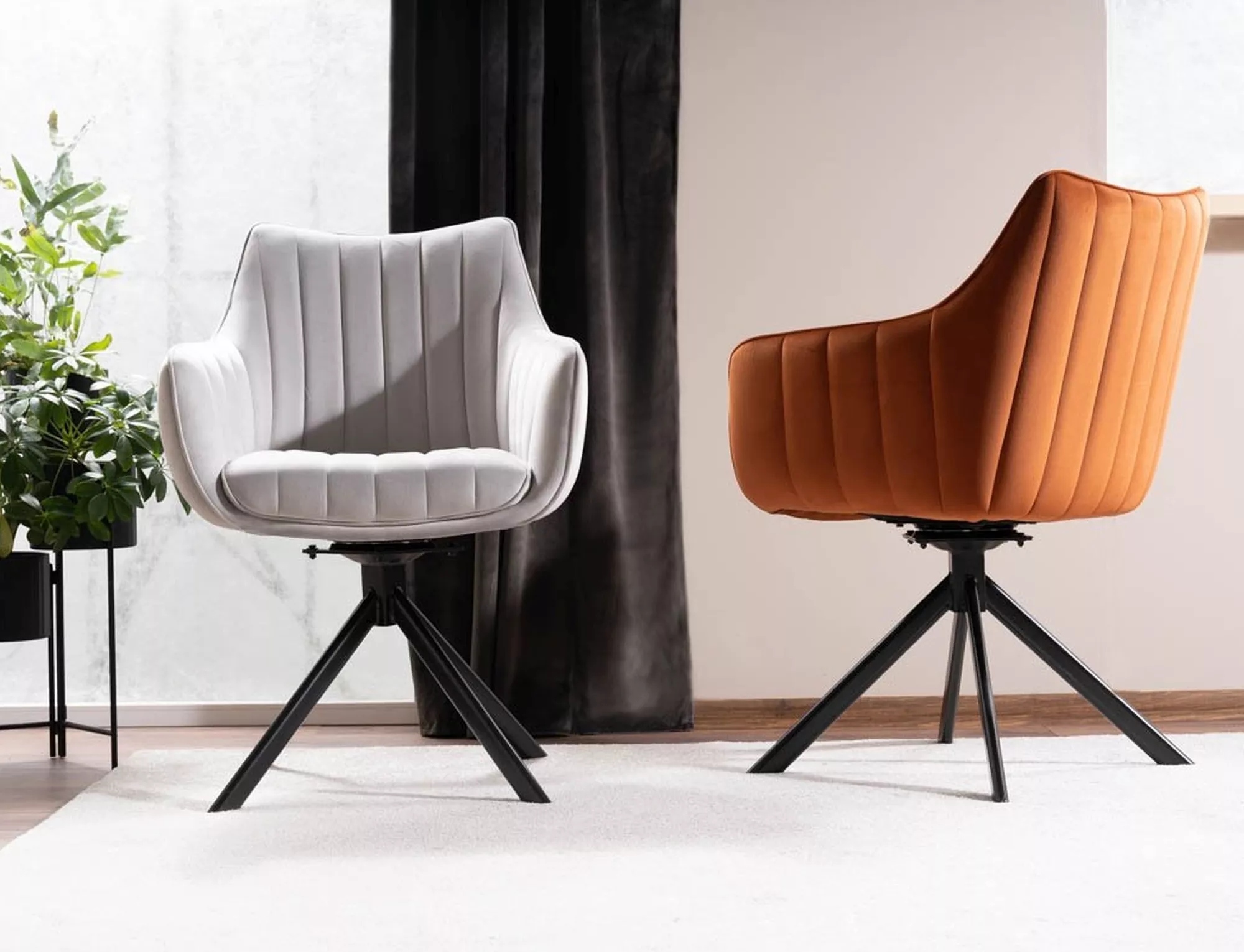 AZALIA VELVET jedálenská stolička, ČIERNY RÁM/SVETLO SIVÁ BLUVEL 03