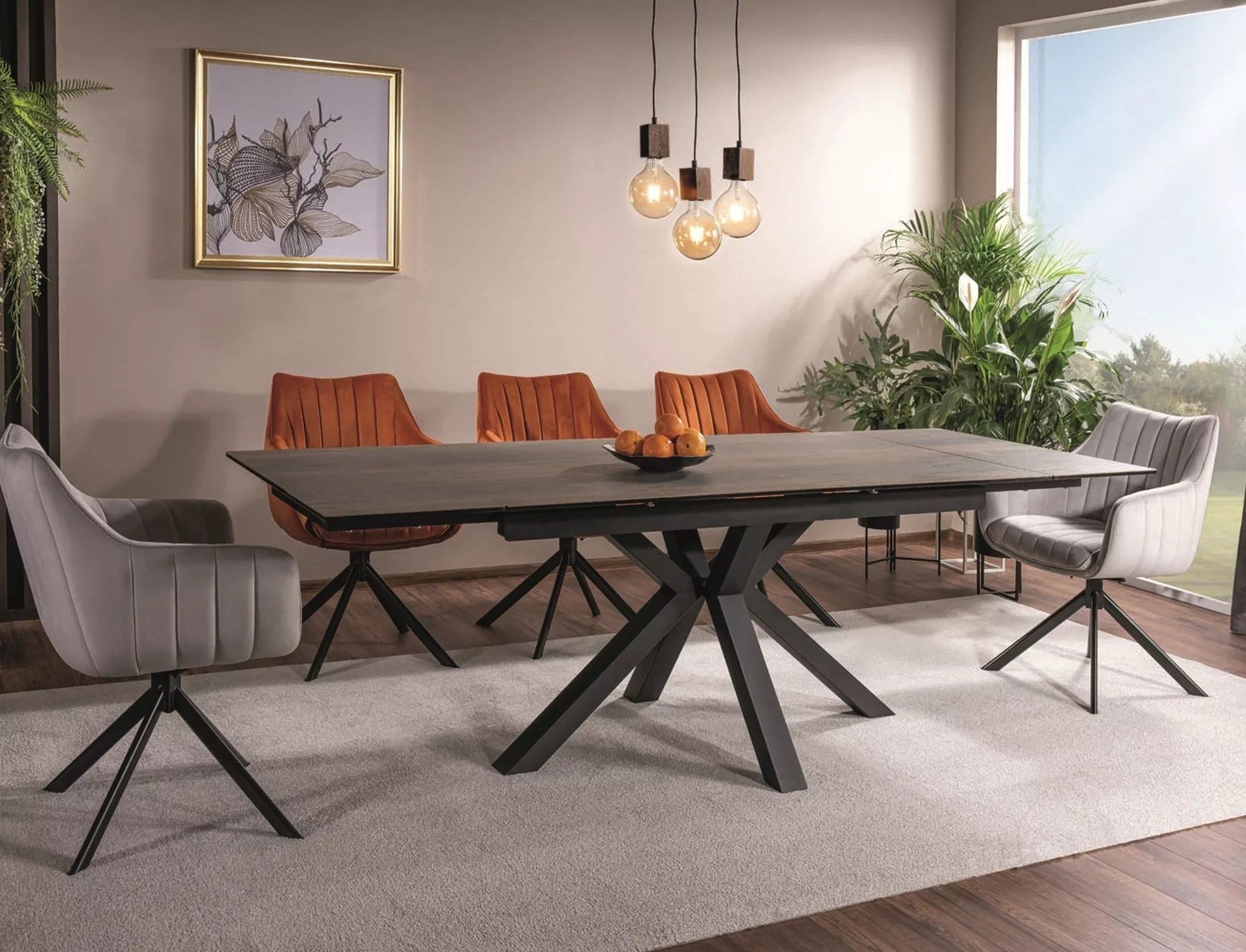 AZALIA VELVET jedálenská stolička, ČIERNY RÁM/SVETLO SIVÁ BLUVEL 03