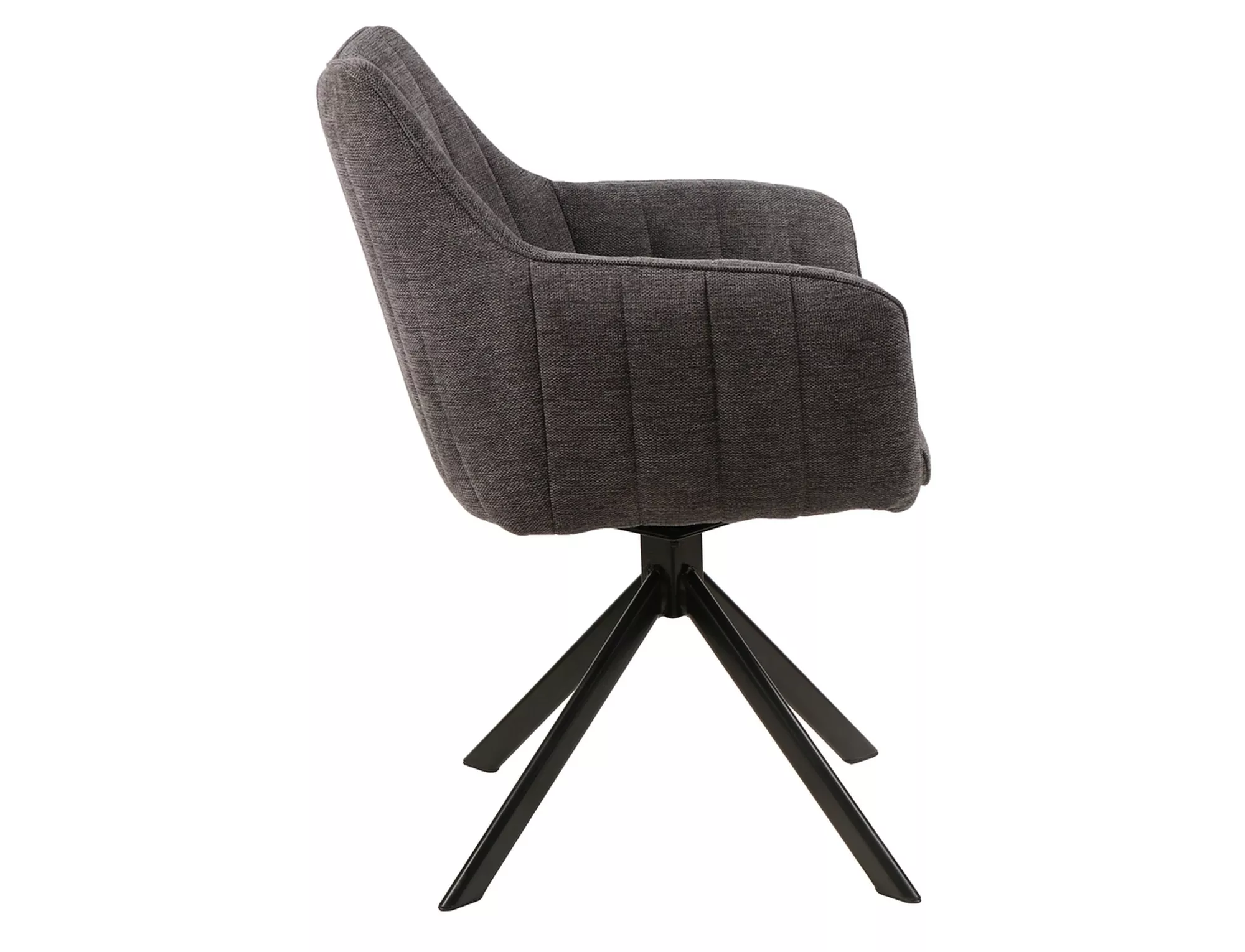 Jedálenská stolička AZALIA BREGO, ČIERNY RÁM / TM.GRAY 18