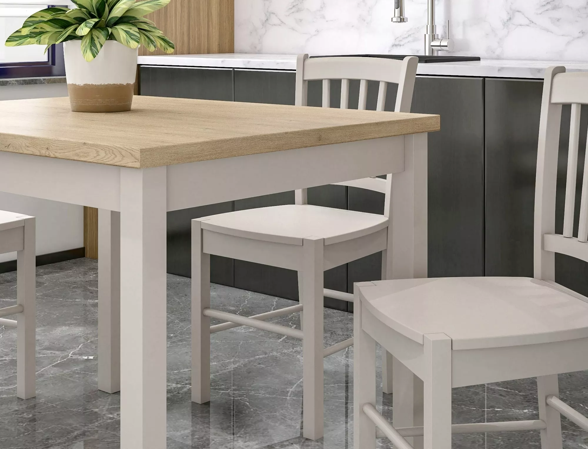 Jedálenský stôl Adam 120,  cremona torro dub / kašmír