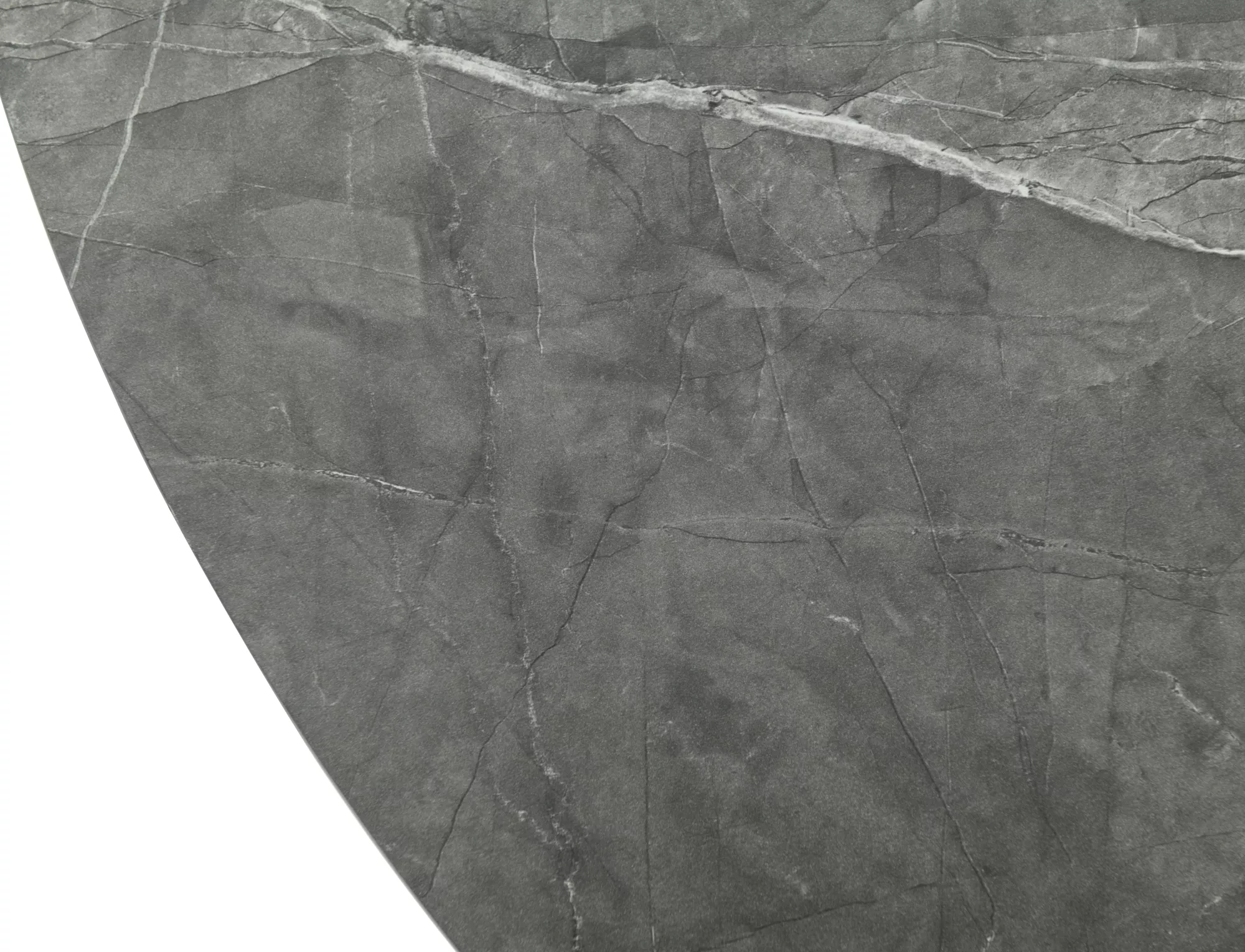 Jedálenský rozkladací stôl Angel II, 120-160cm, sivá, mramorový efekt / matná čierna