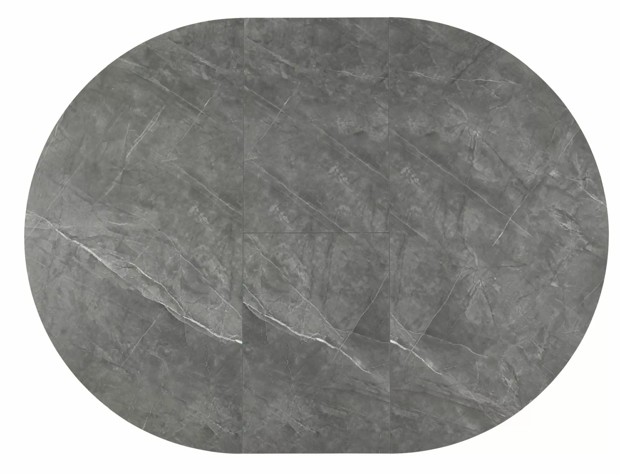 Jedálenský rozkladací stôl Angel II, 120-160cm, sivá, mramorový efekt / matná čierna