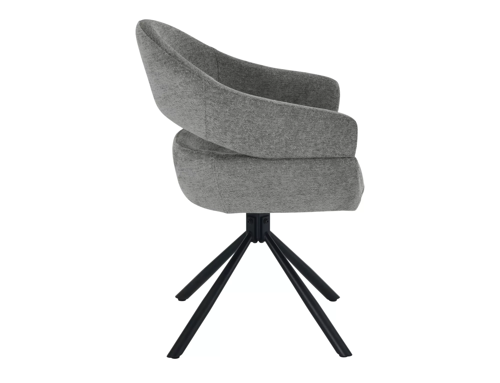 Jedálenská stolička Borgo Raven,  tmavosivá / matná čierna