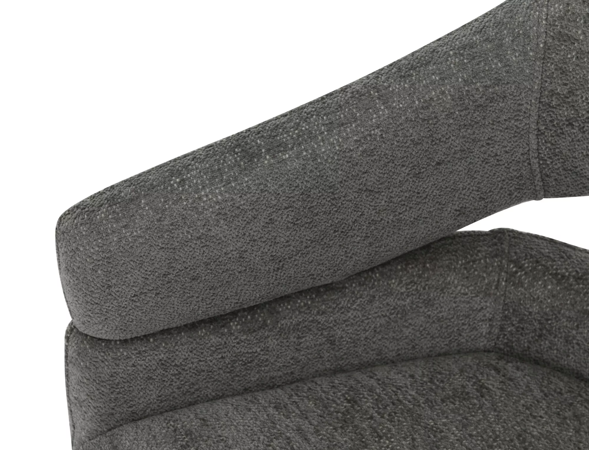 Jedálenská stolička Borgo Raven,  tmavosivá / matná čierna