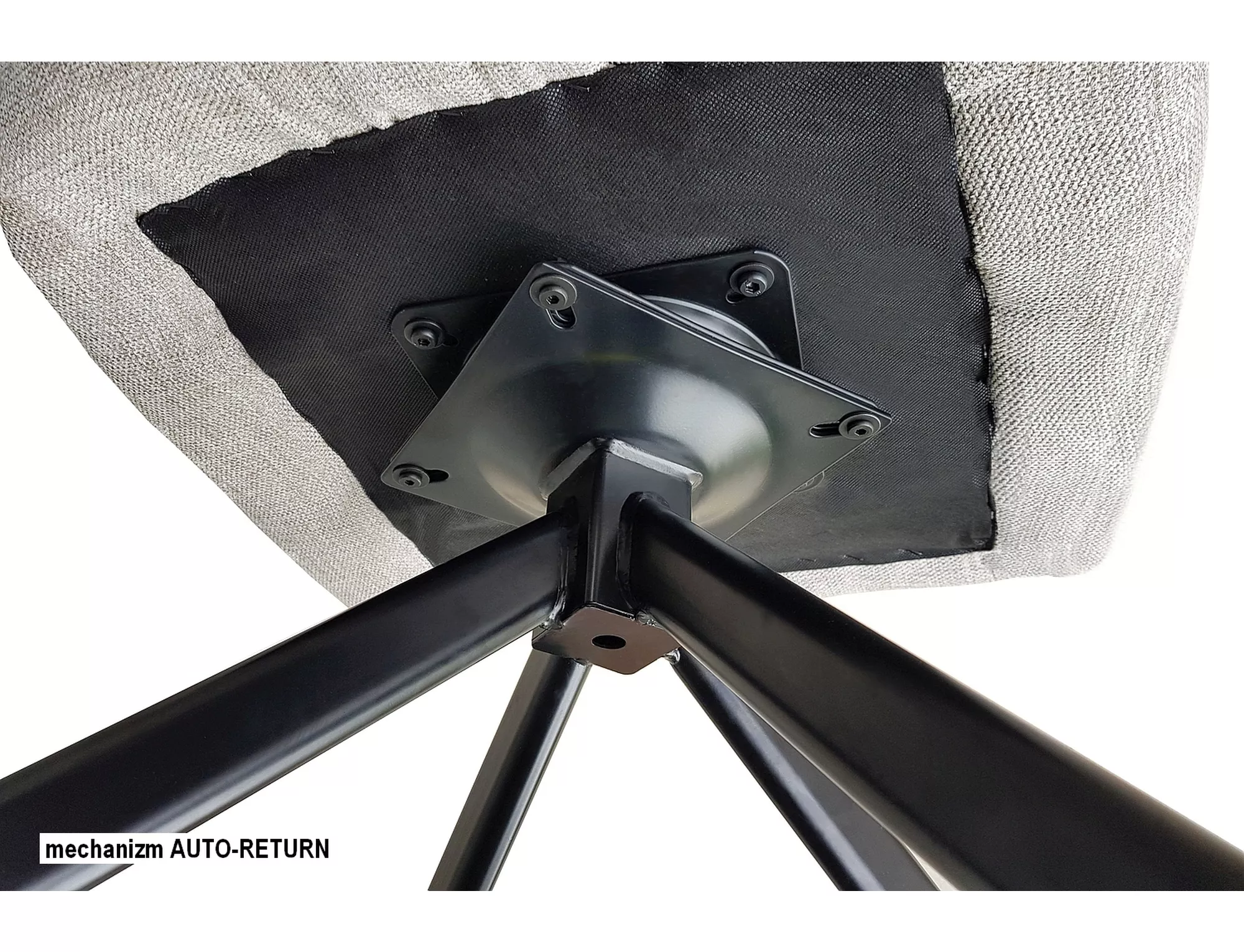 Jedálenská stolička AZALIA BREGO, ČIERNY RÁM / SIVÁ 07