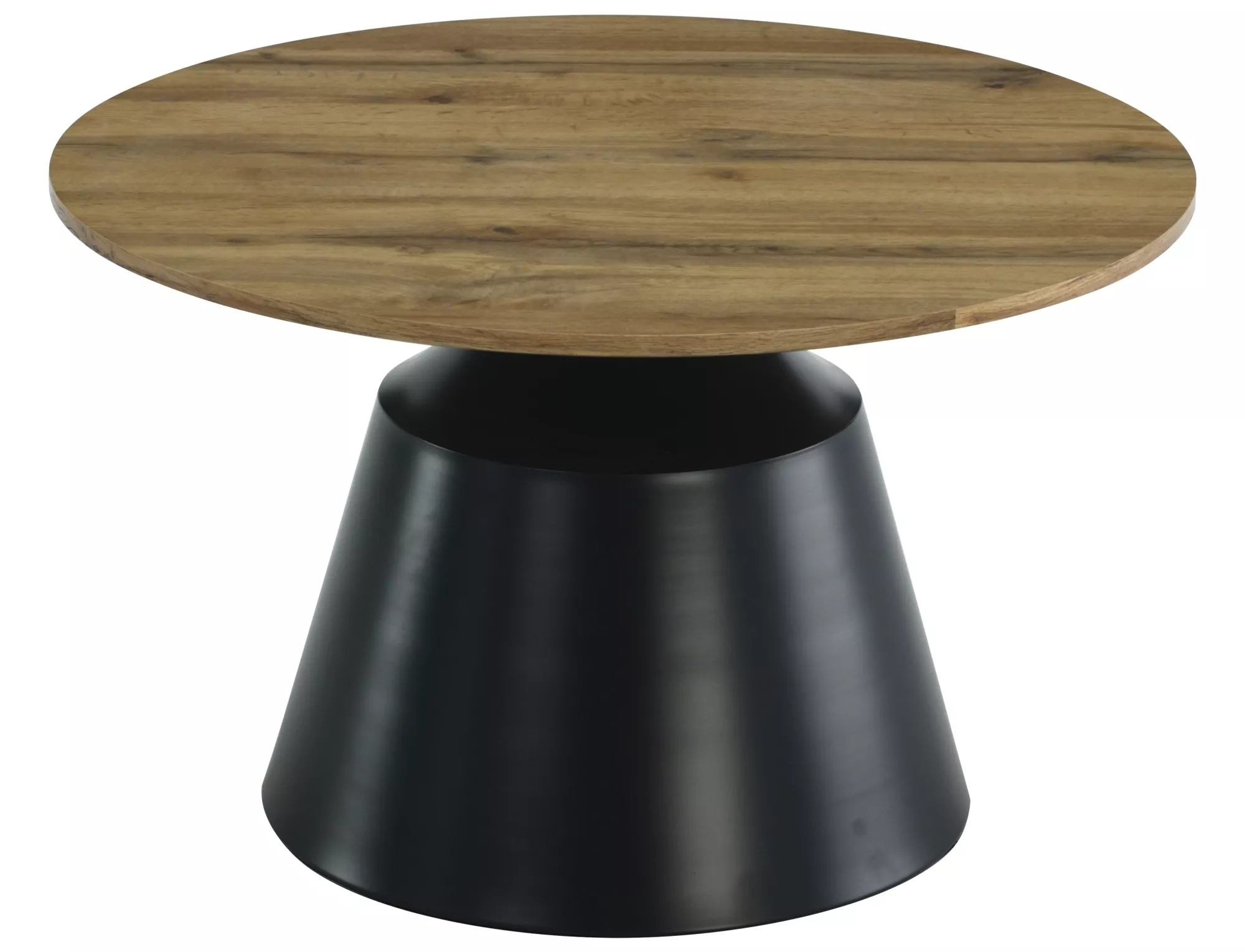 Konferenčný stolík Itaka,  dubový drevený / matná čierna