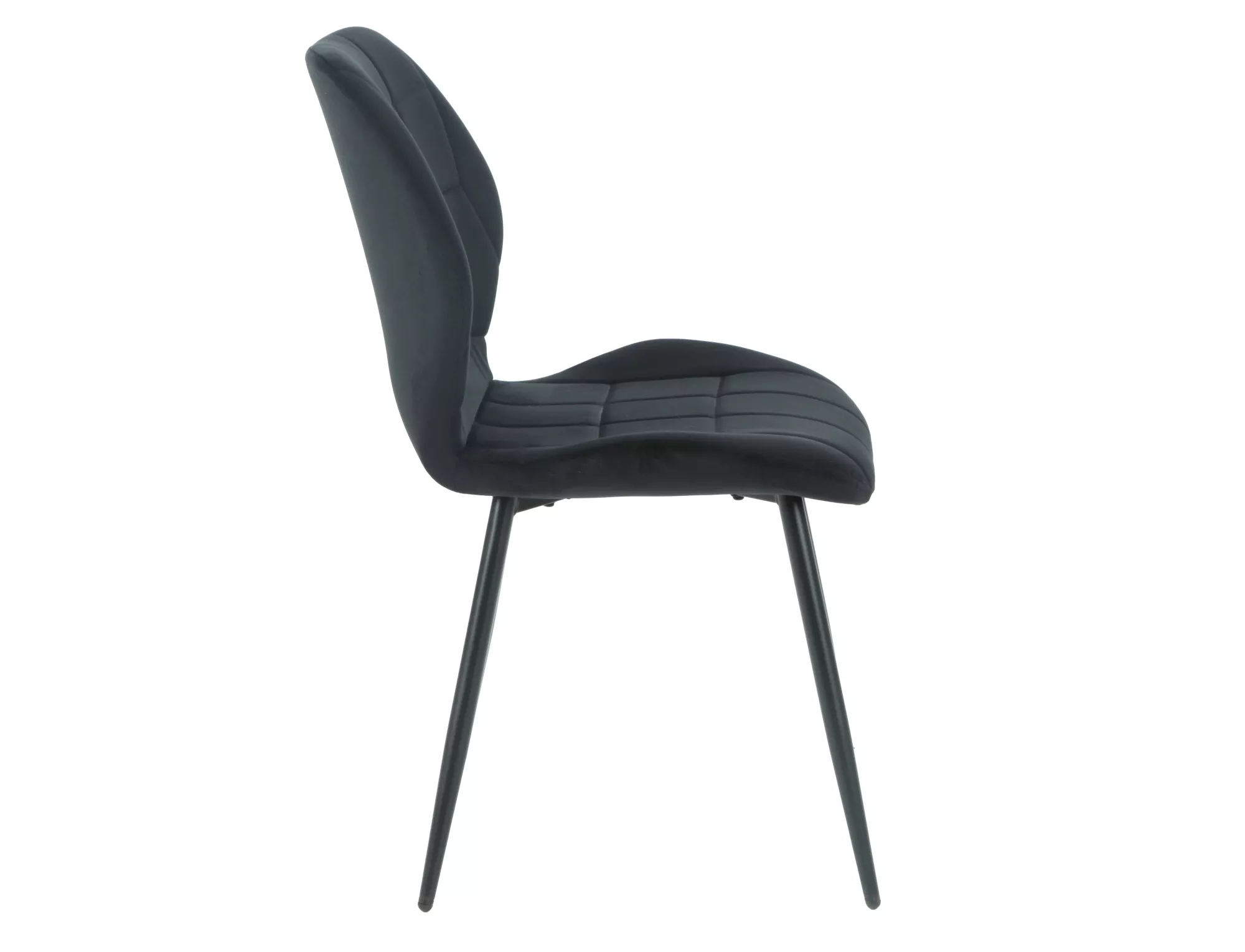 Jedálenská stolička Jake Velvet,  čierna / matná čierna