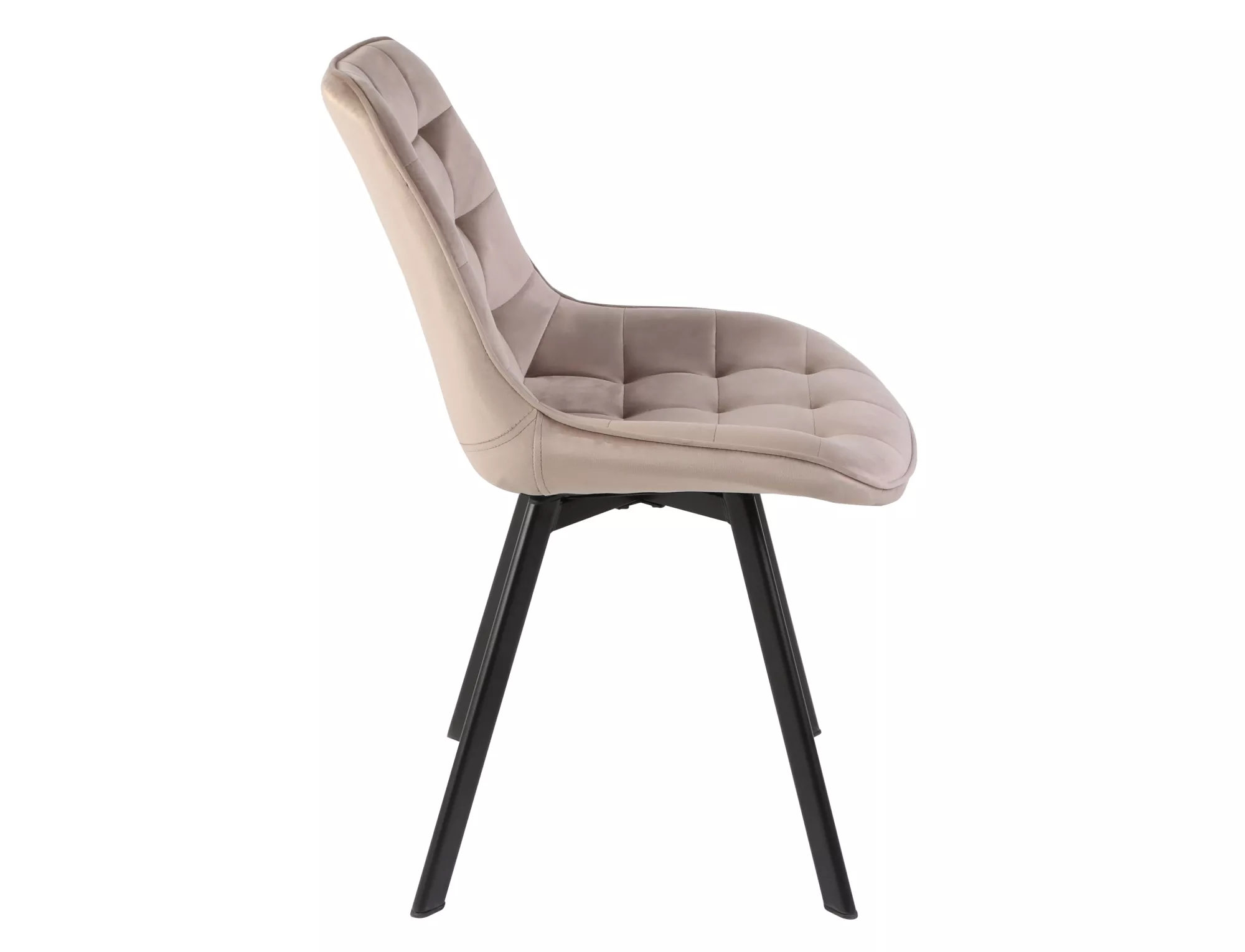 Jedálenská stolička Monti Velvet,  čierna béžová / matná čierna