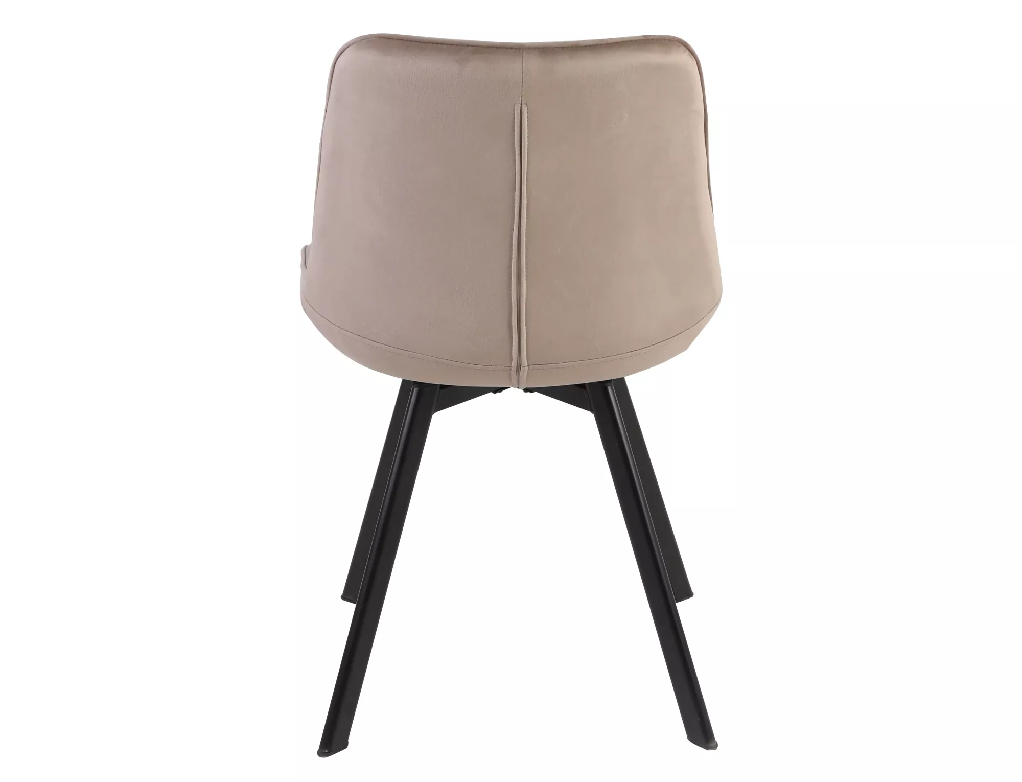 Jedálenská stolička Monti Velvet,  čierna béžová / matná čierna