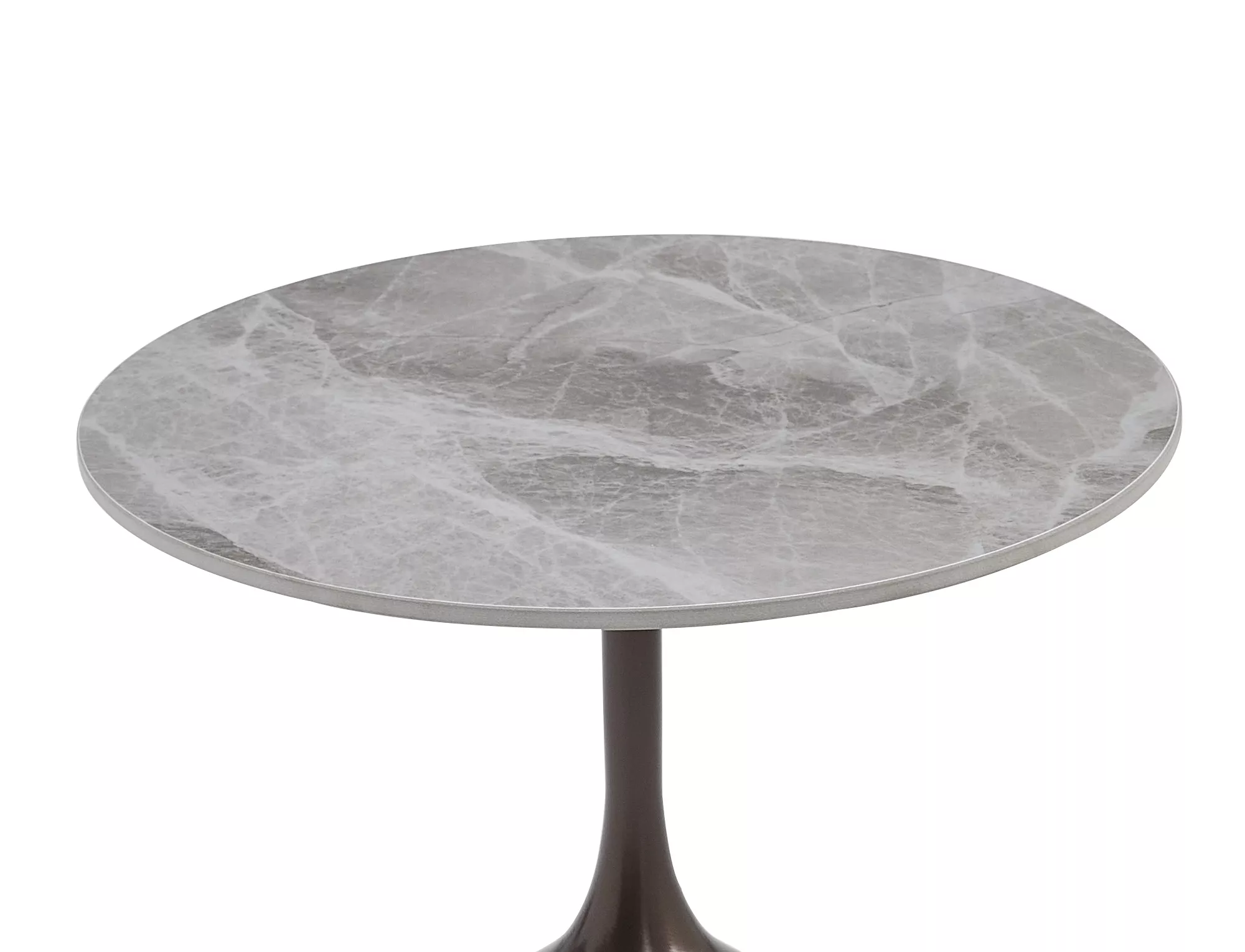 Konferenčný stolík Mutti,  sivá, mramorový efekt / antický bronz