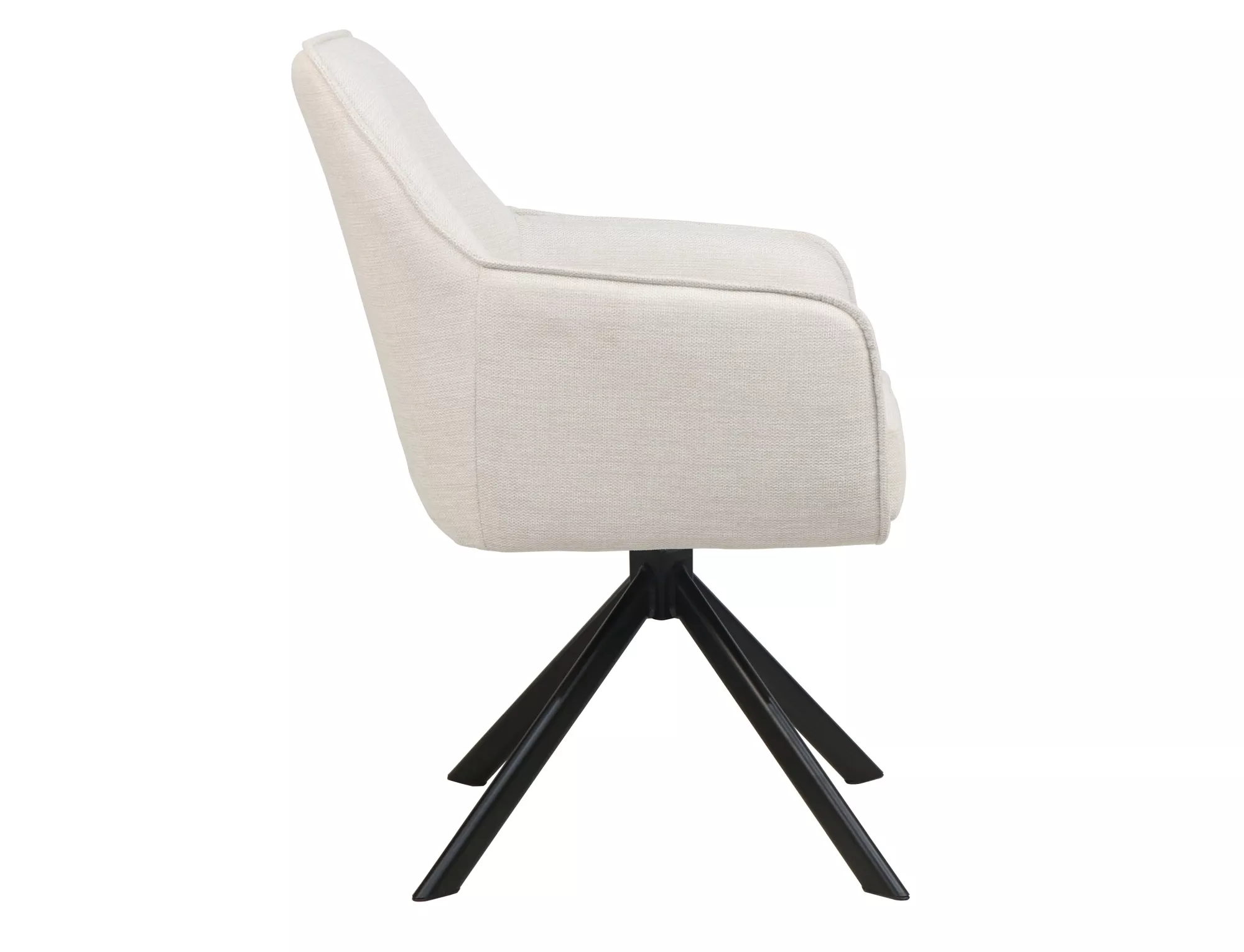 Jedálenská stolička Notti Brego,  svetlobéžová / čierny kov