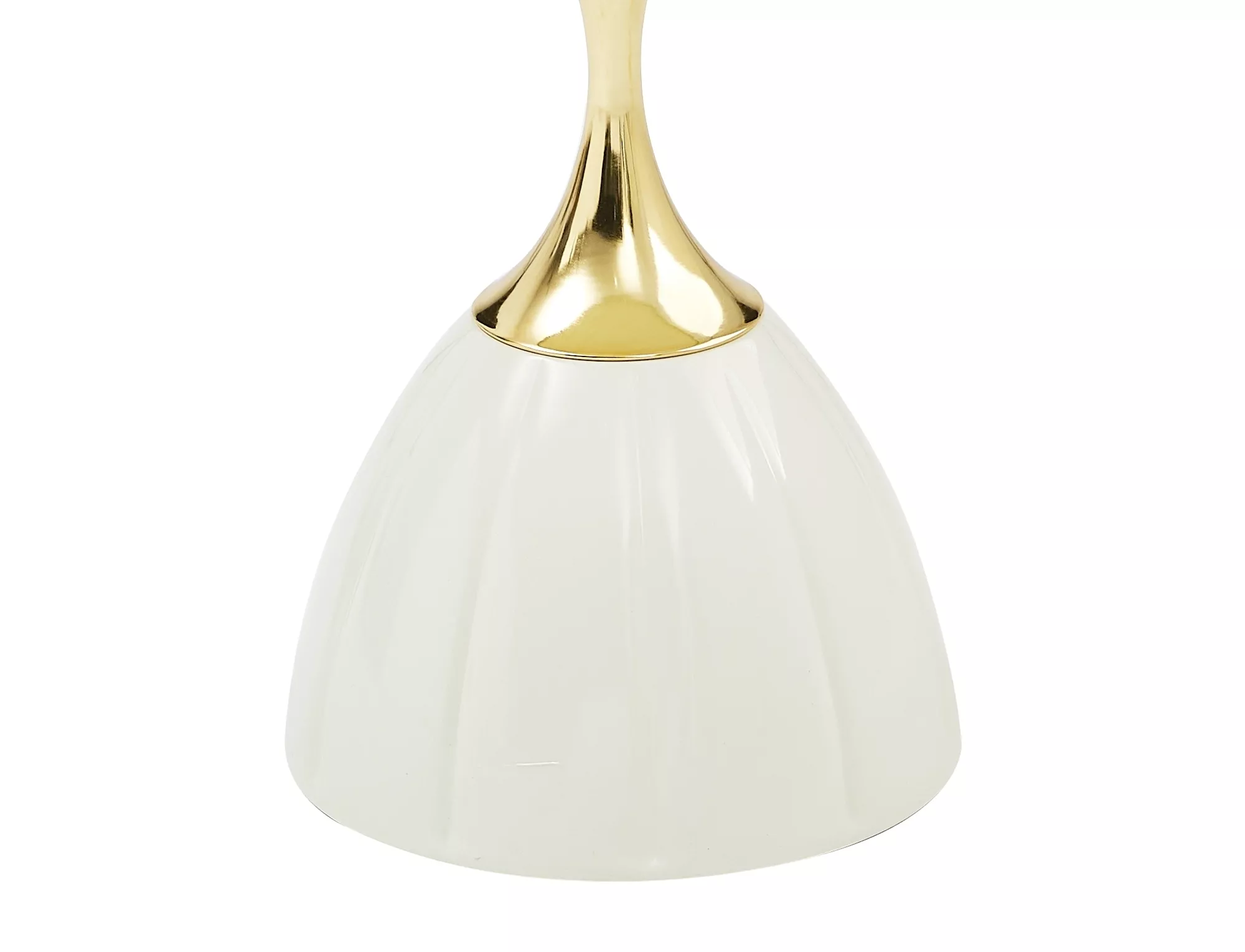 Konferenčný stolík Piana,  biela / biela + zlatá