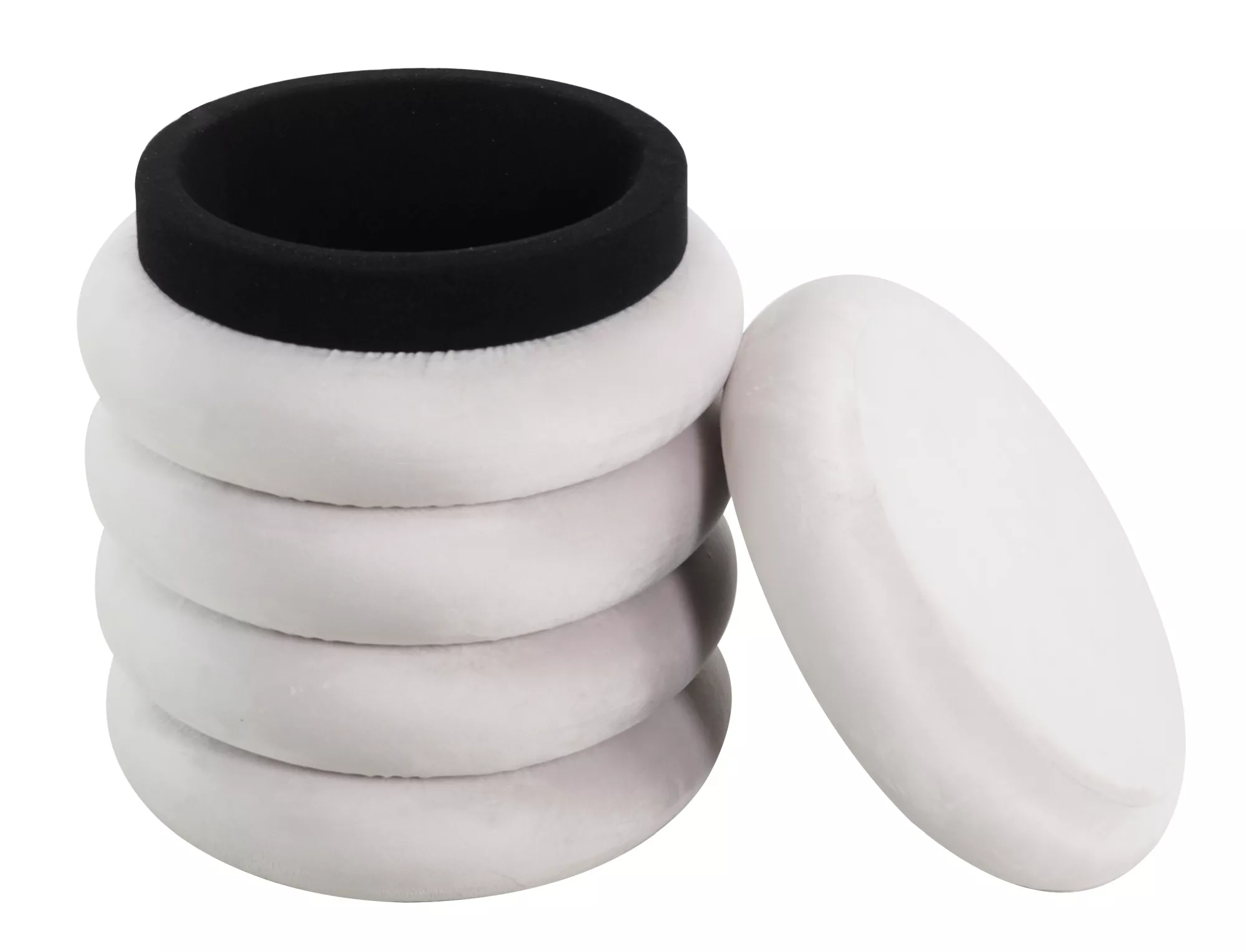 Taburetka Calvi Velvet,  svetlobéžová,