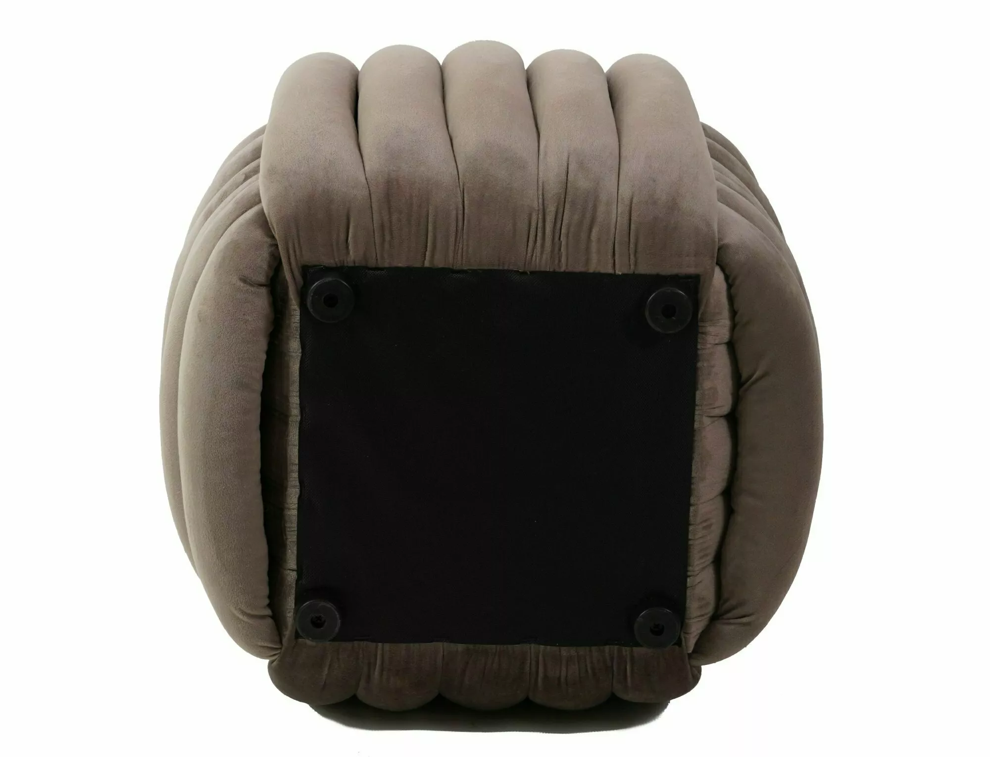 Taburetka Bruni Velvet,  tmavobéžová, čalúnenie