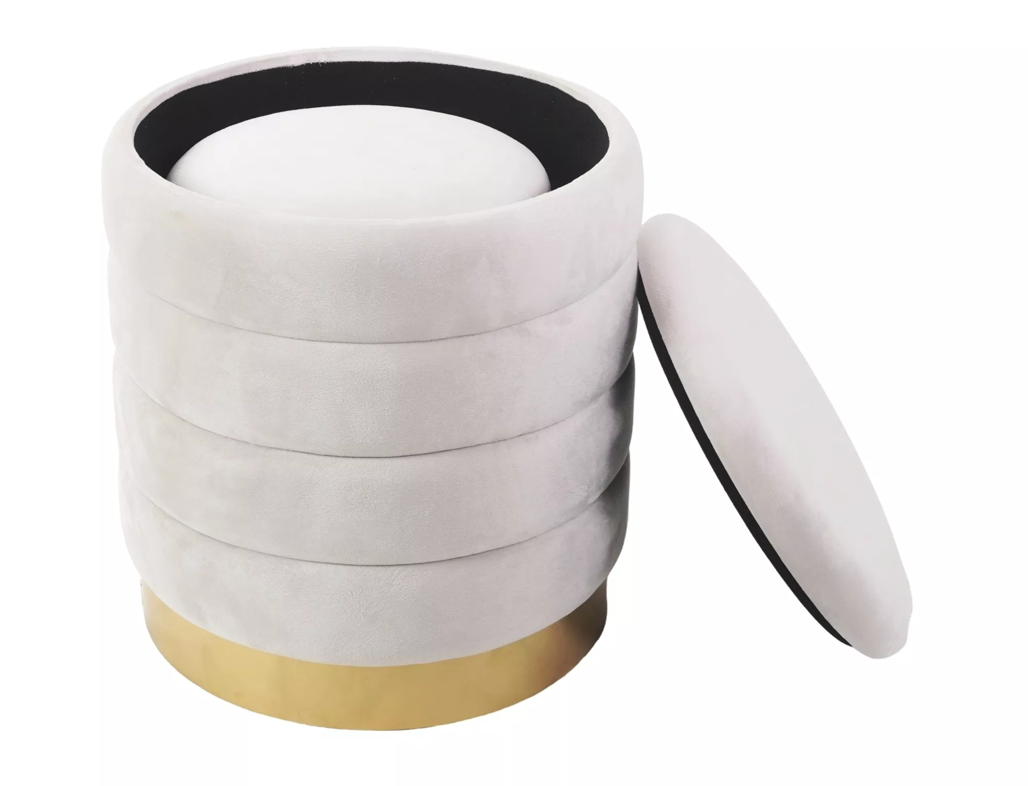 Taburetka Britta Velvet,  svetlobéžová, čalúnenie