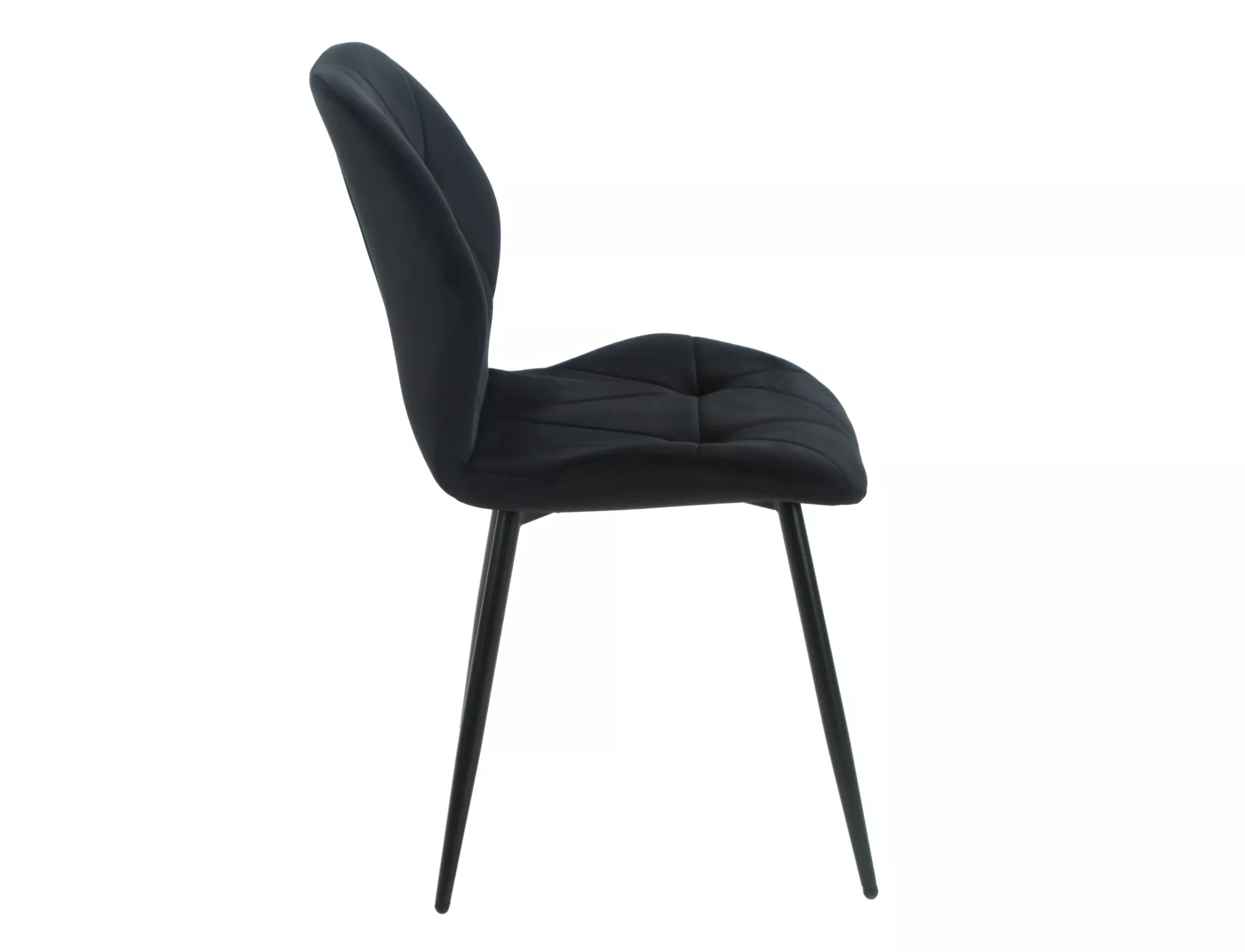 Jedálenská stolička Rick Velvet,  čierna / matná čierna