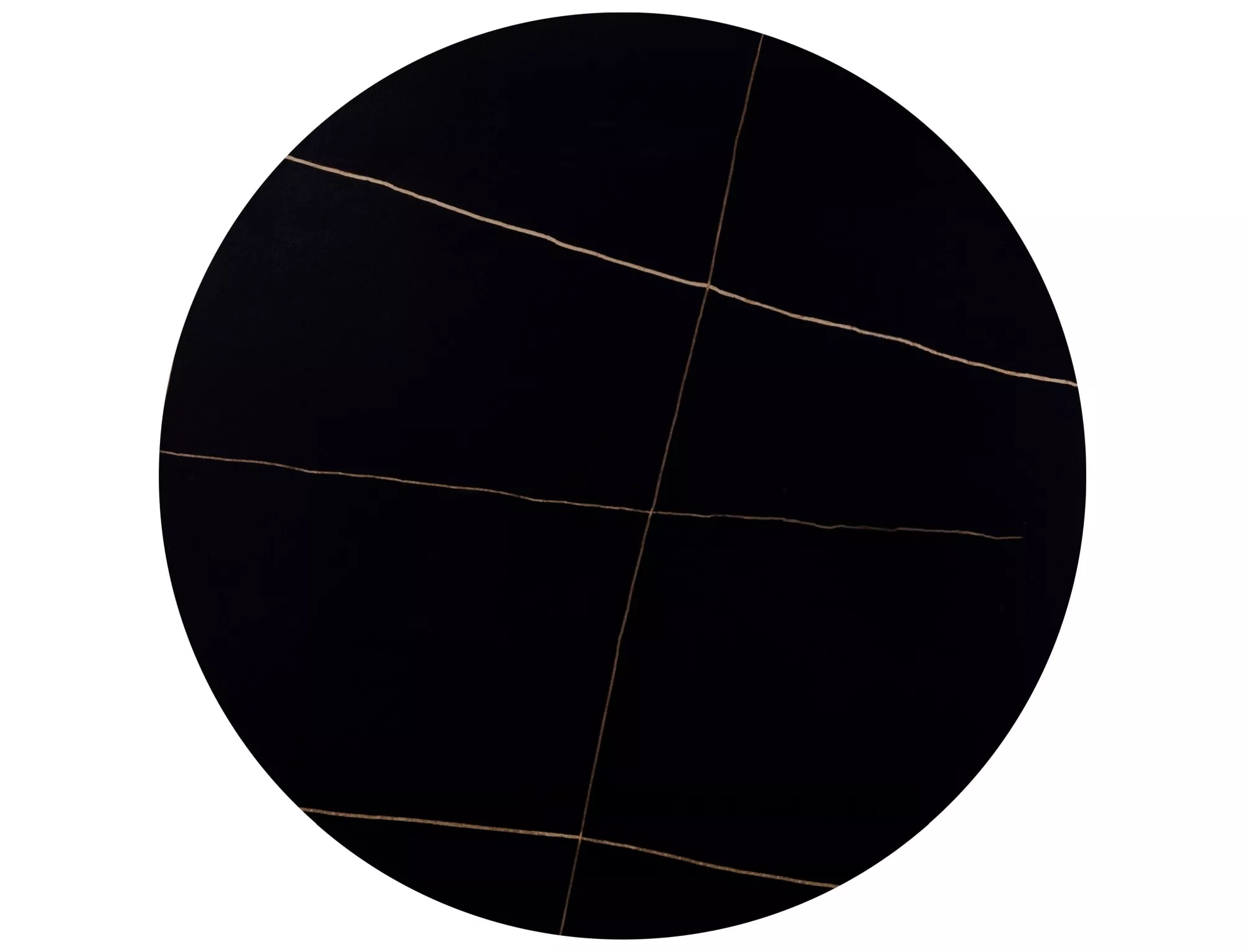 Jedálenský stôl Rion fi90,  matná čierna / matná čierna