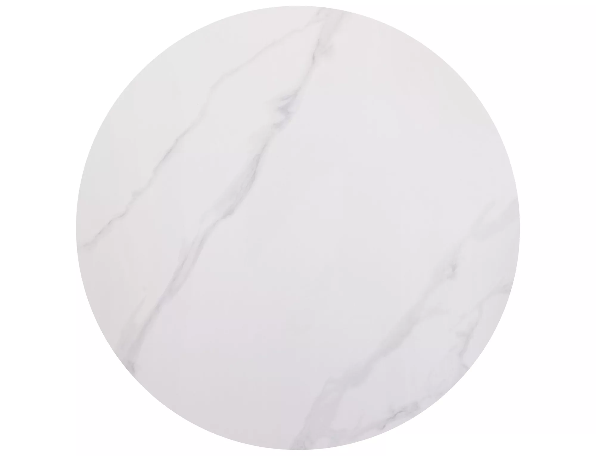 Jedálenský stôl Rion fi90,  lesklá biela / matná čierna