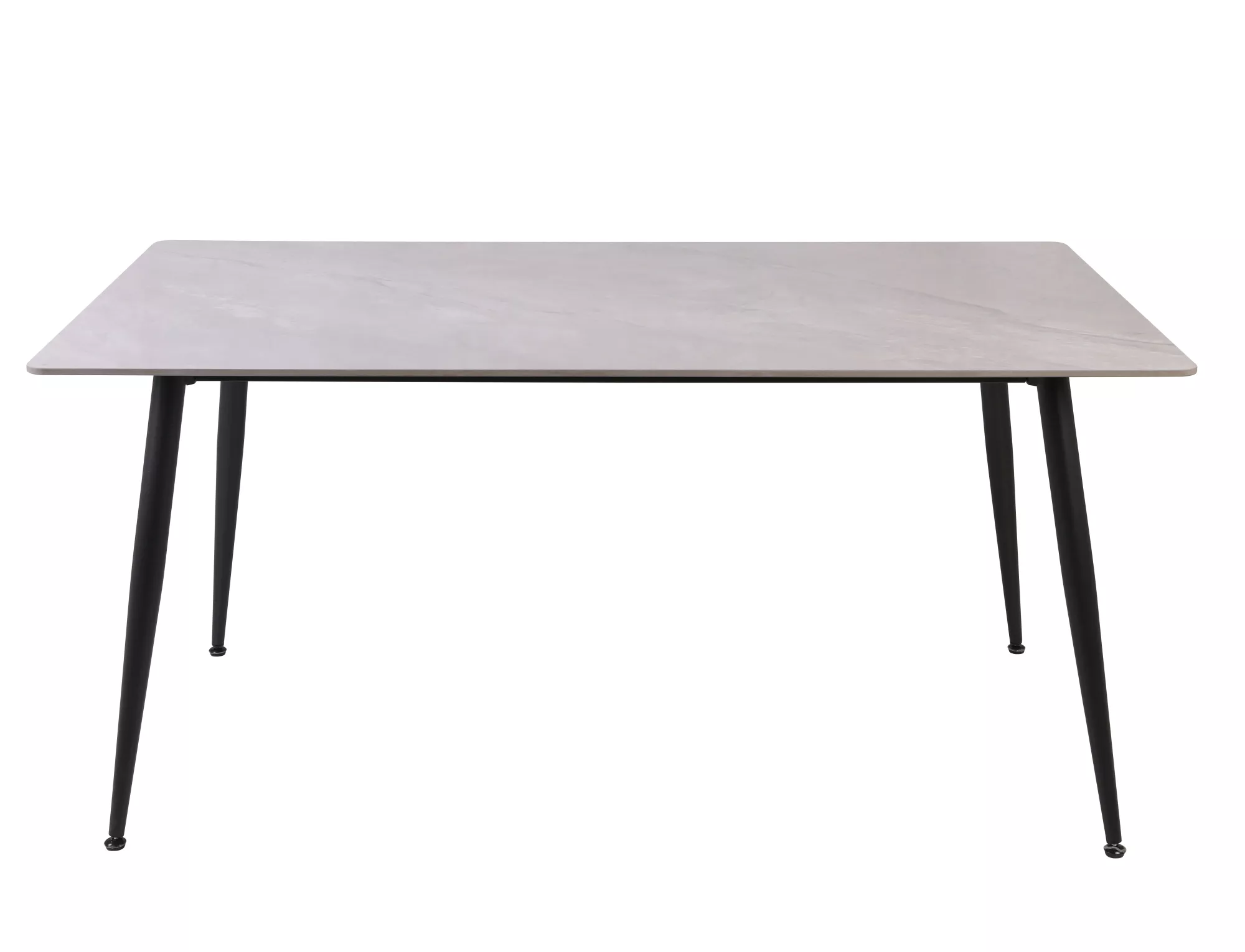 Jedálenský stôl Rion 160,  lesklá sivá / matná čierna