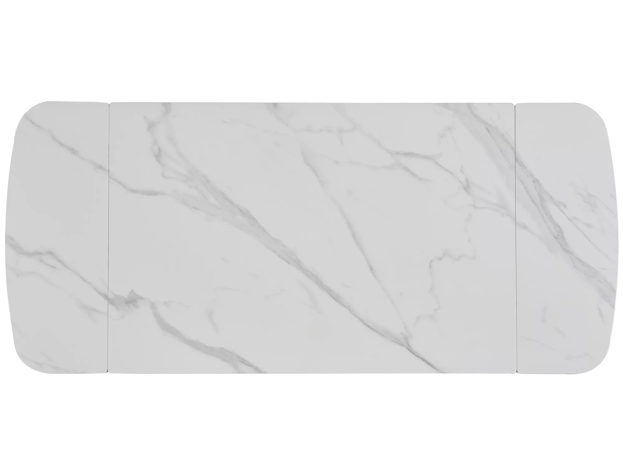 Jedálenský rozkladací stôl Sento, 120-180cm, lesklá biela/matná čierna