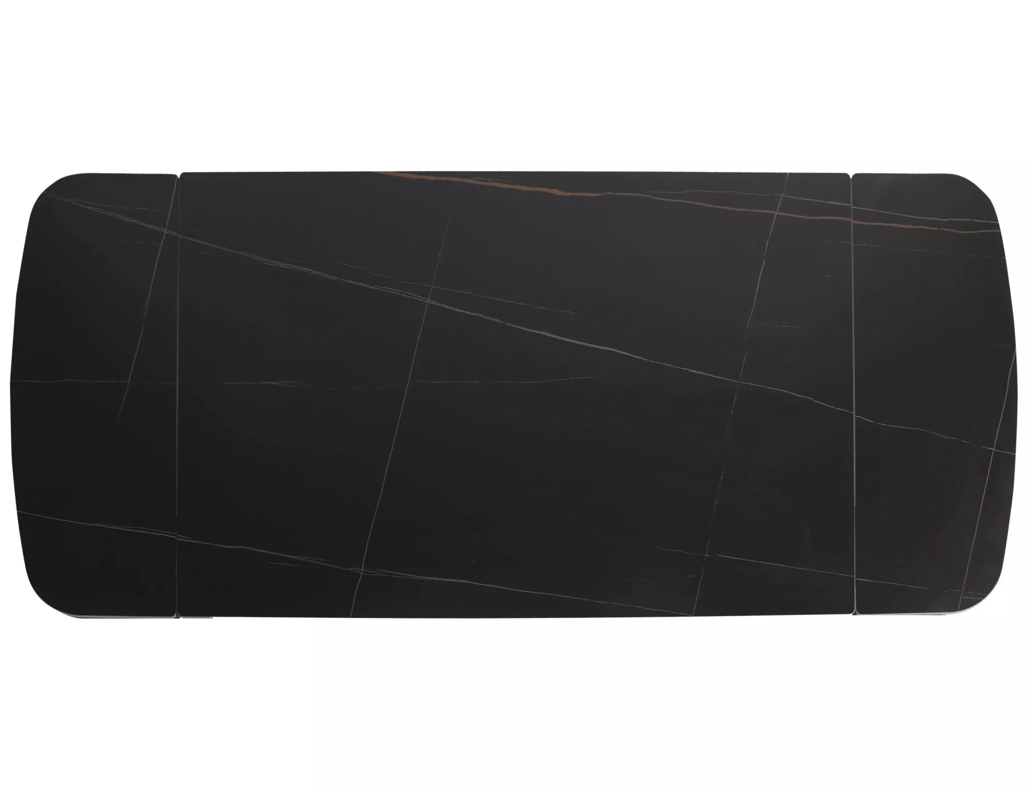 Jedálenský rozkladací stôl Sento, 120-180cm, matná čierna/matná čierna