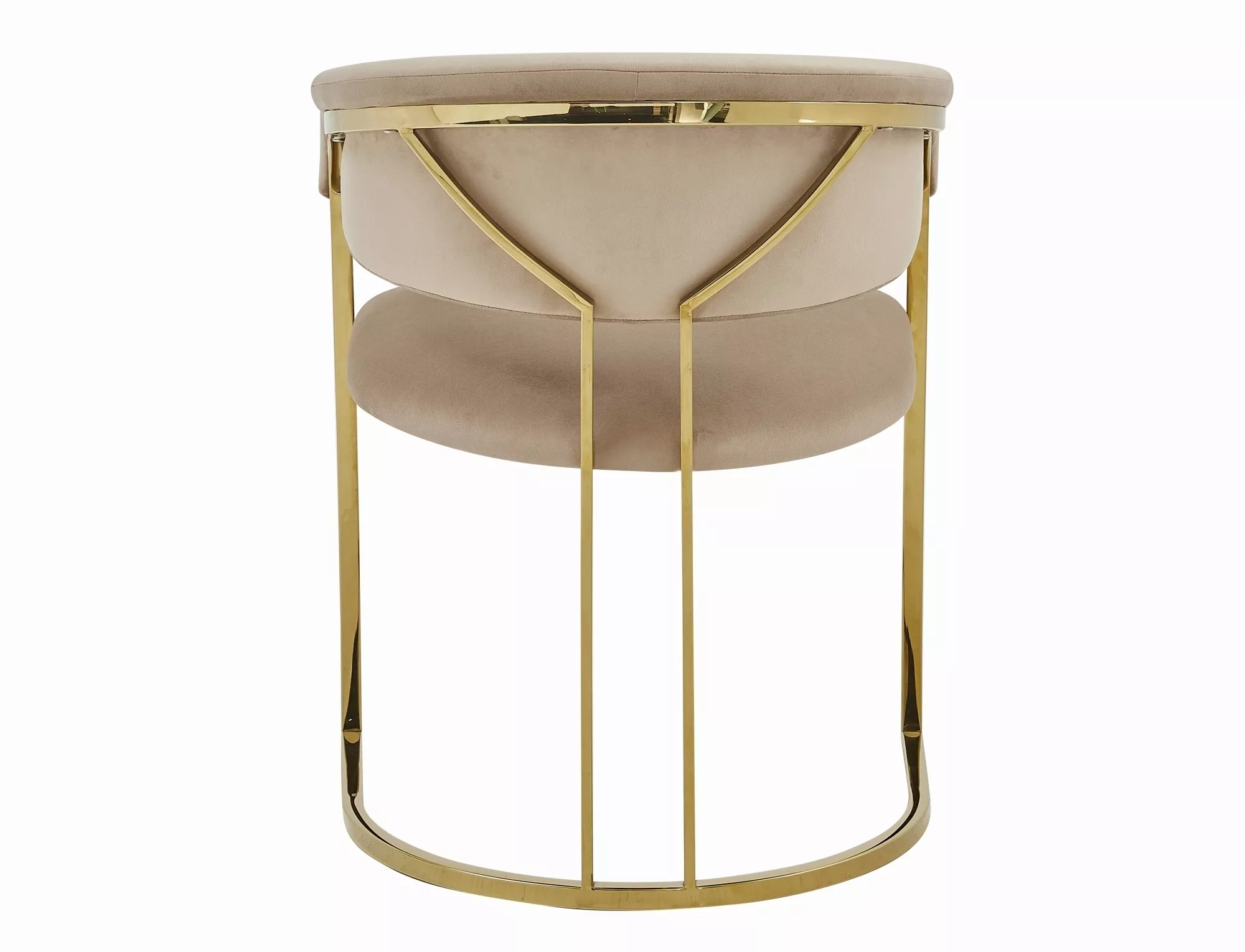 Jedálenská stolička Tulipe Velvet,  béžová / zlatá