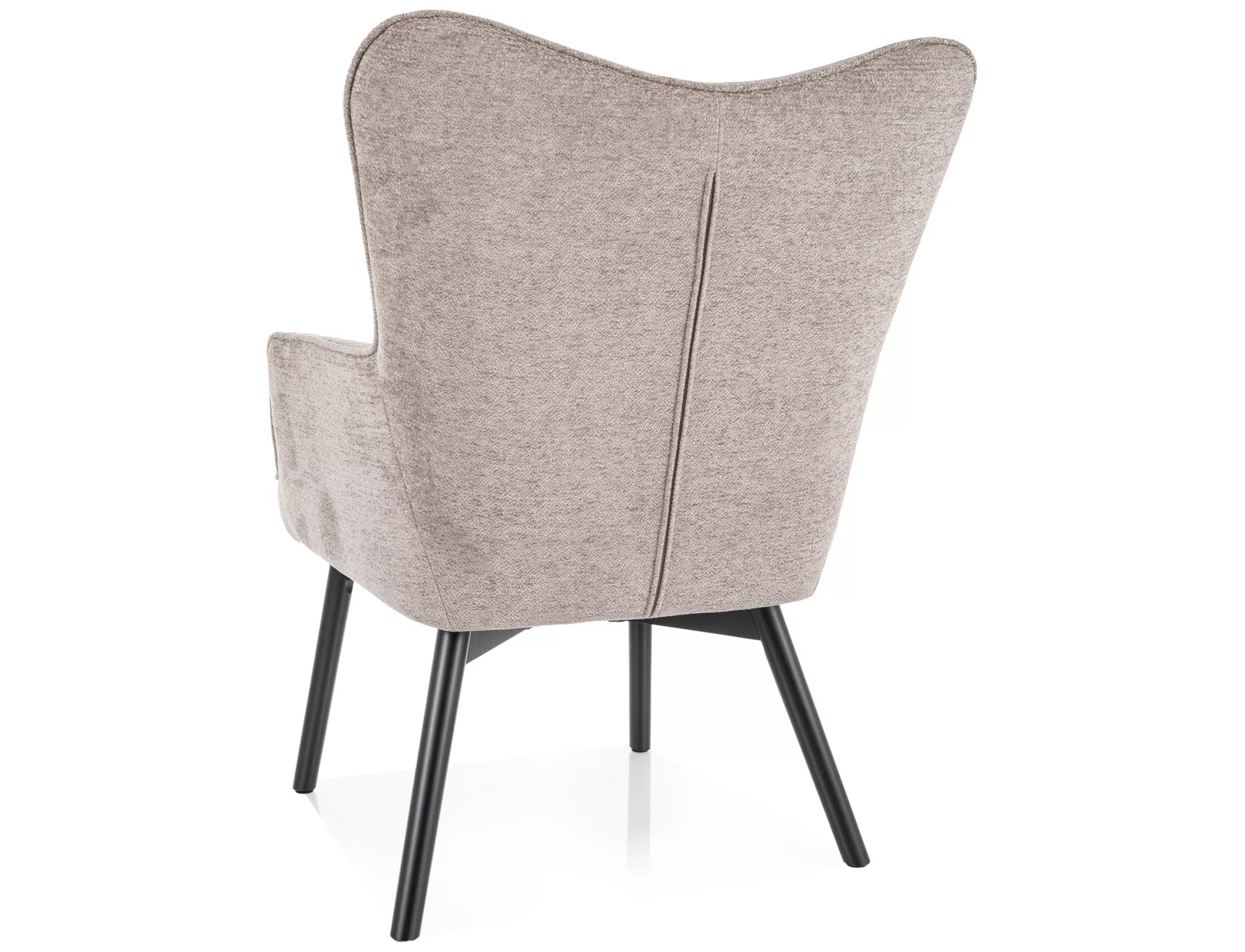 Kreslo Carmen Raven,  tmavobéžová / matná čierna