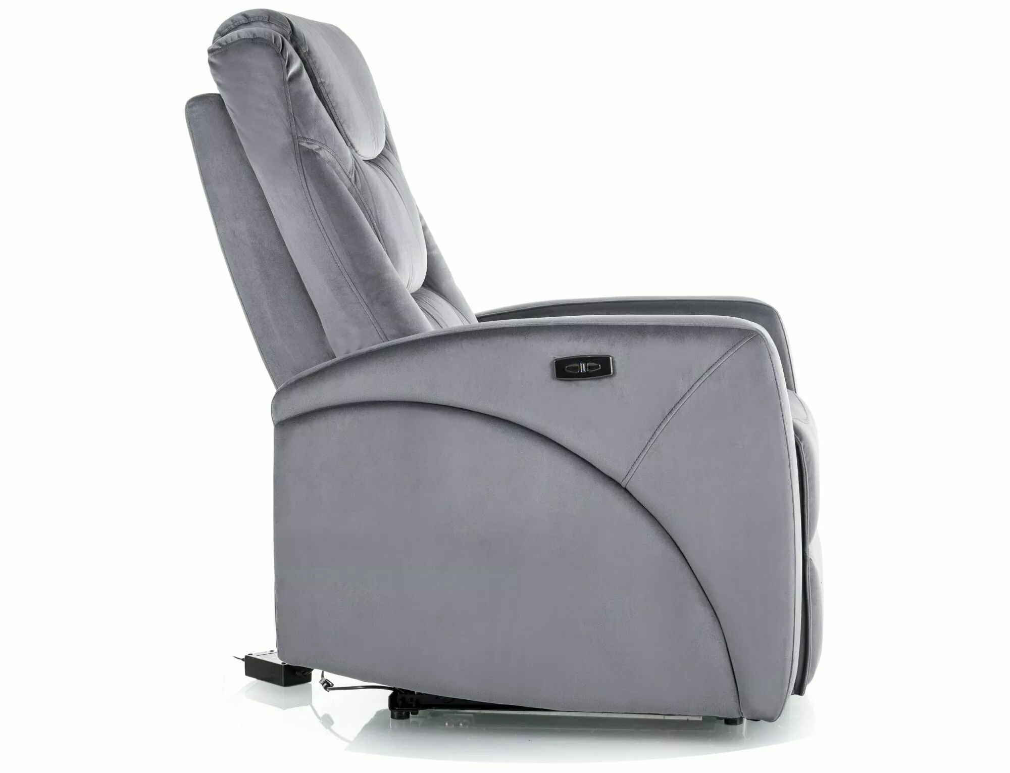 Rozkladacie kreslo Kronos Velvet,  sivá / čierna