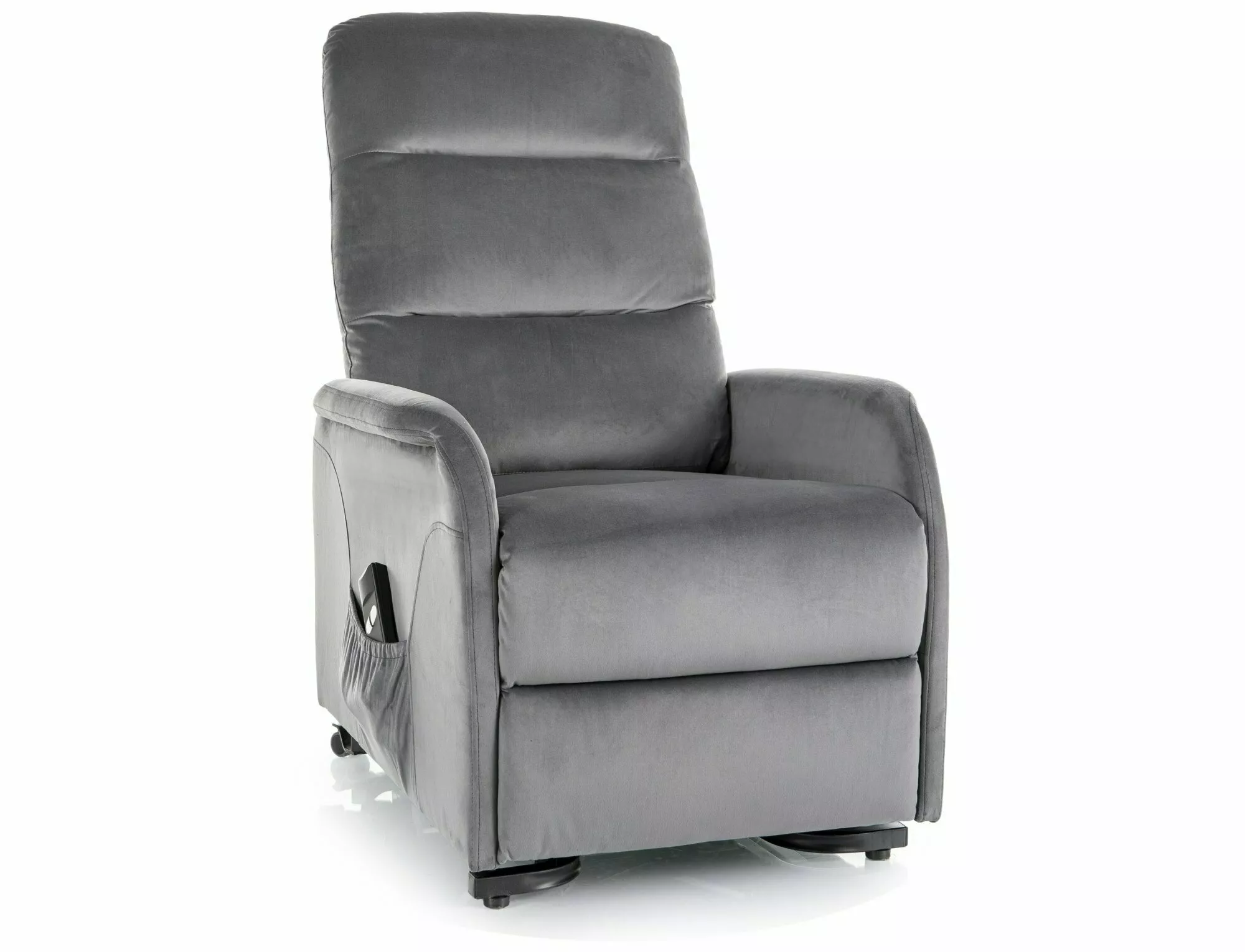 Rozkladacie kreslo Kronos Velvet,  sivá / čierna