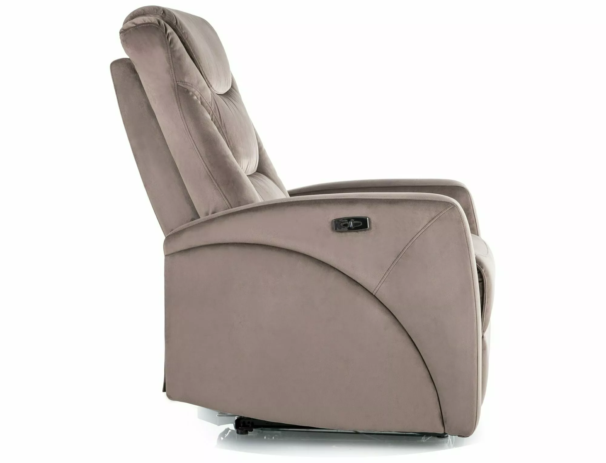 Rozkladacie kreslo Kronos Velvet,  cappuccino / čierna