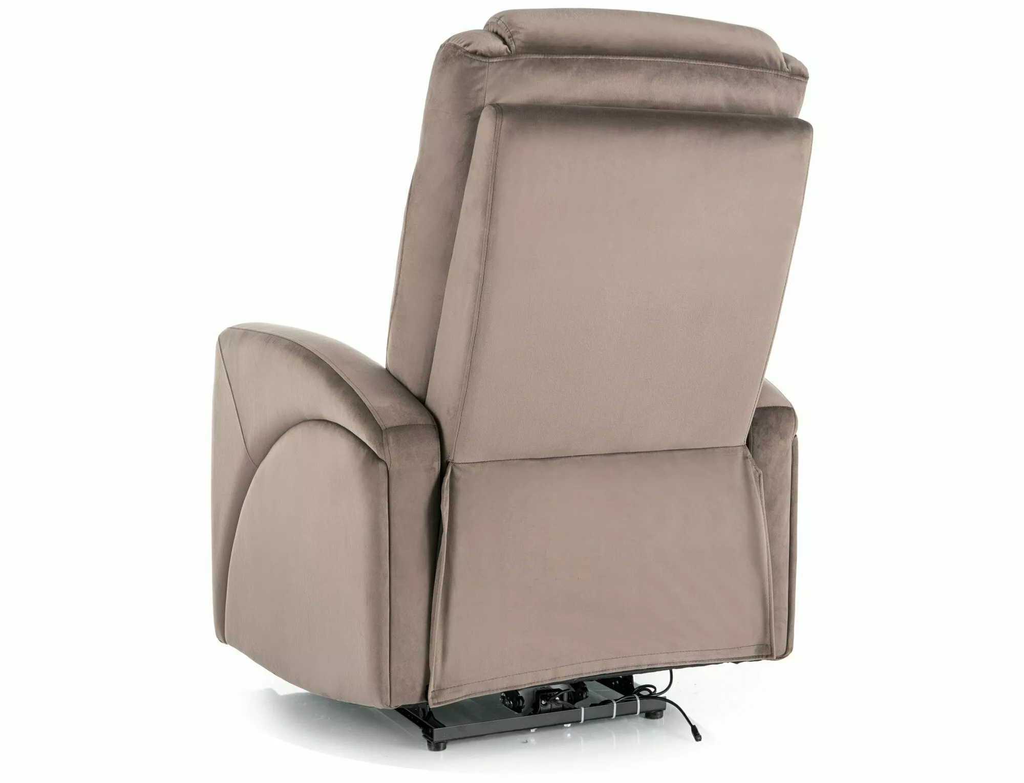 Rozkladacie kreslo Kronos Velvet,  cappuccino / čierna