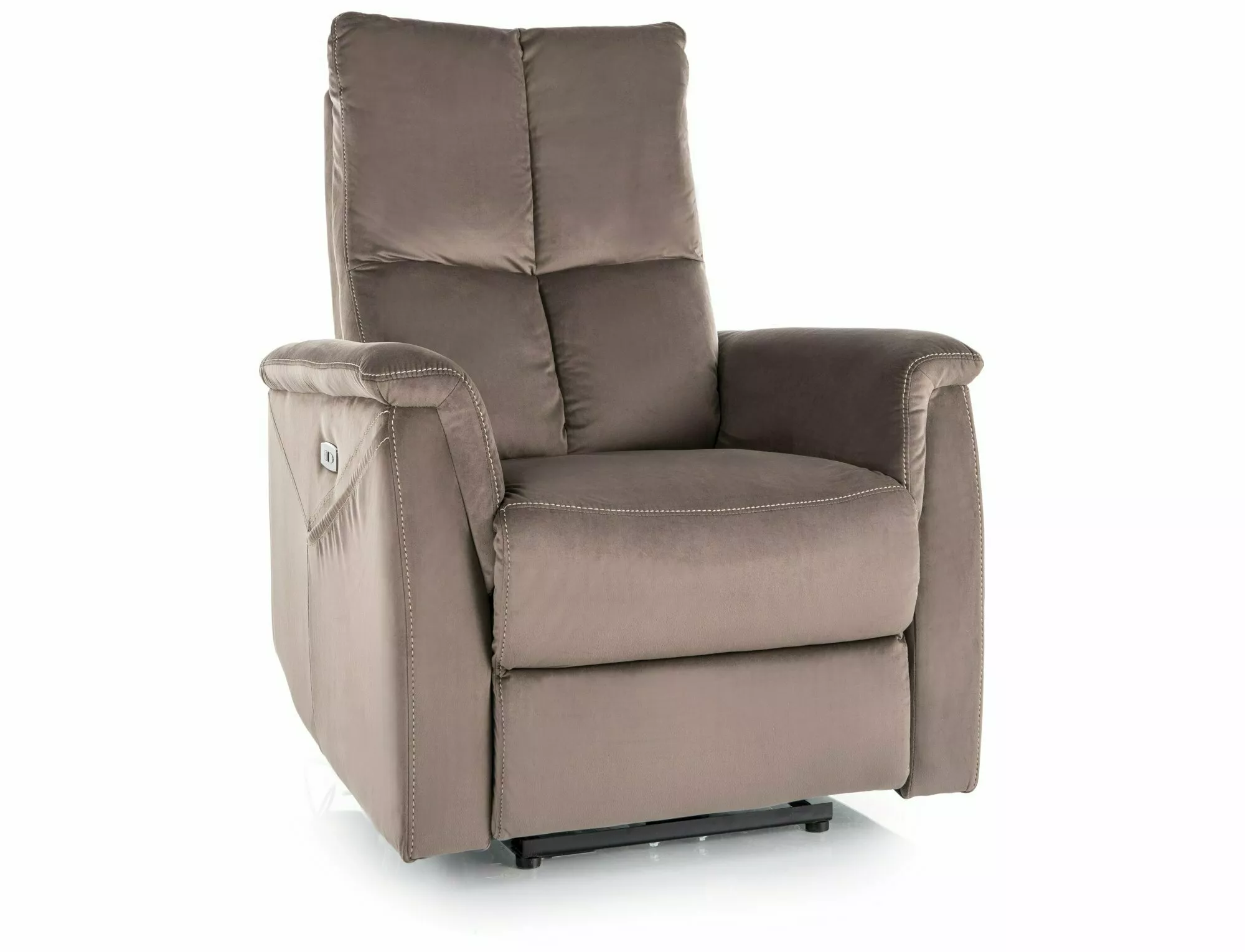 Rozkladacie kreslo Neptun M Velvet,  cappuccino / čierna