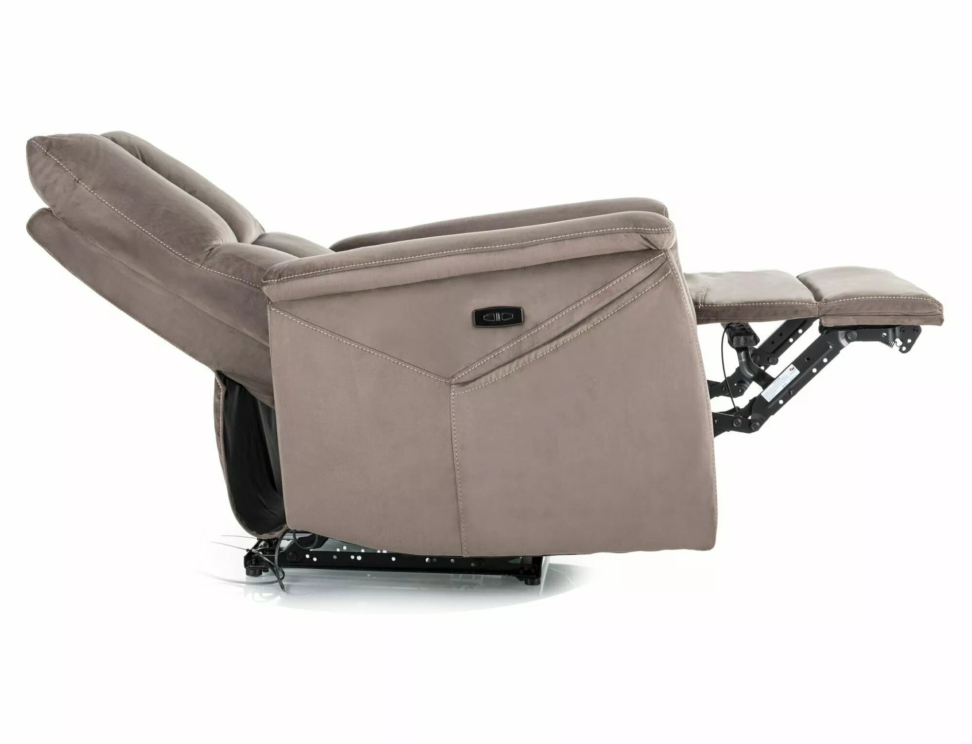 Rozkladacie kreslo Neptun M Velvet,  cappuccino / čierna