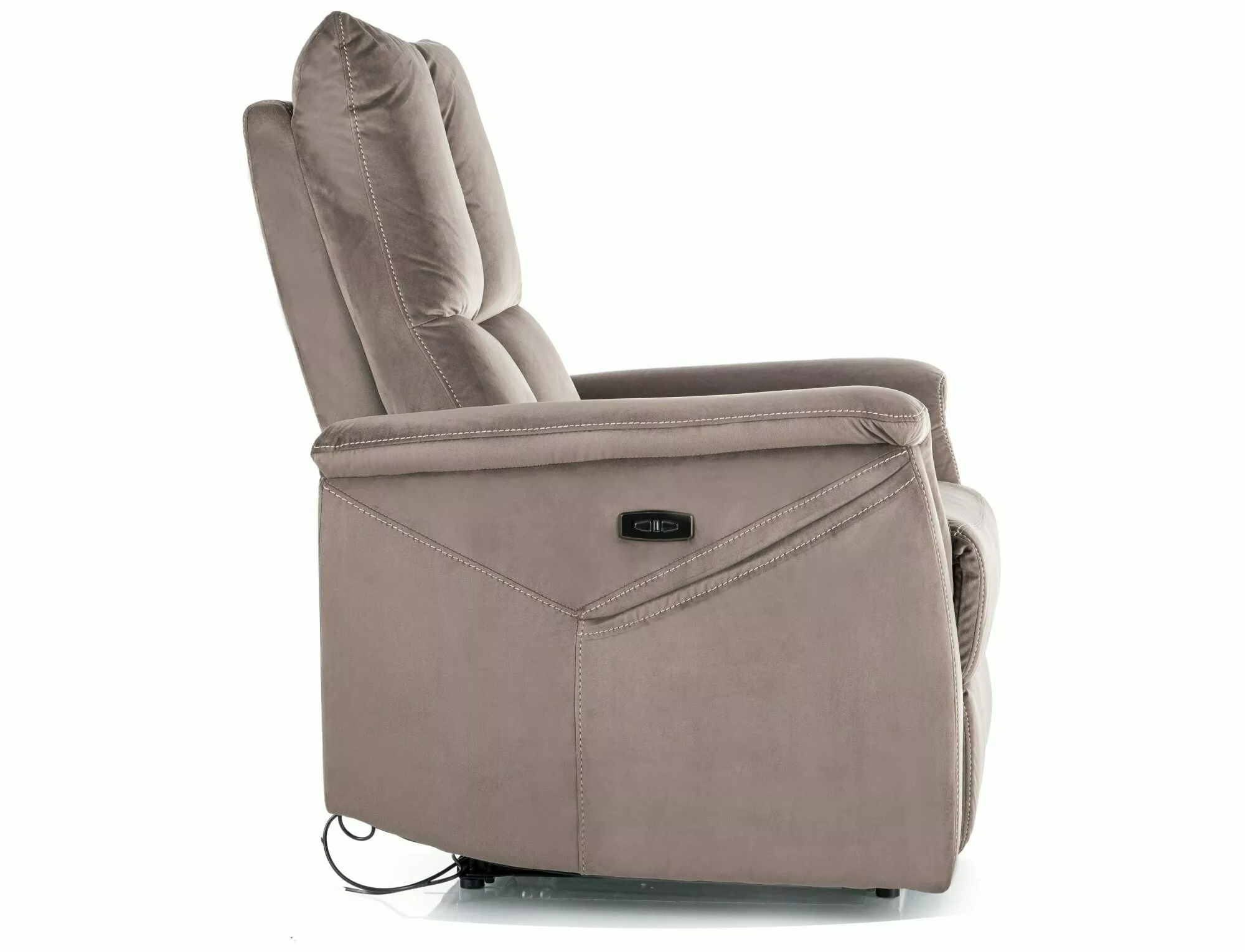 Rozkladacie kreslo Neptun M Velvet,  cappuccino / čierna