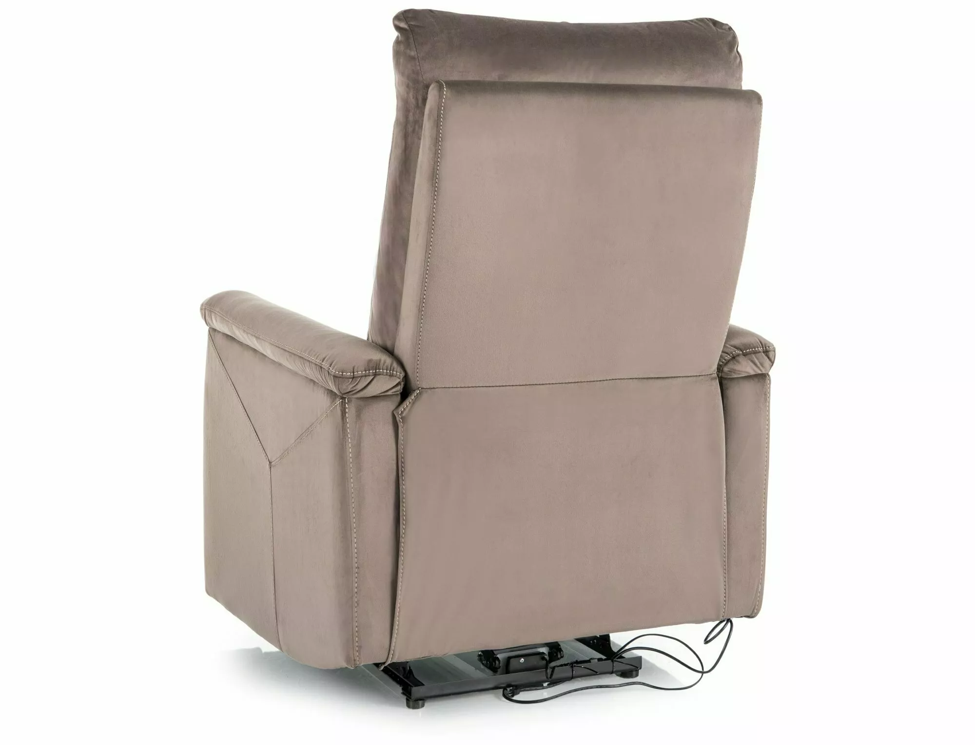 Rozkladacie kreslo Neptun Velvet,  cappuccino / čierna - NA SKLADE!