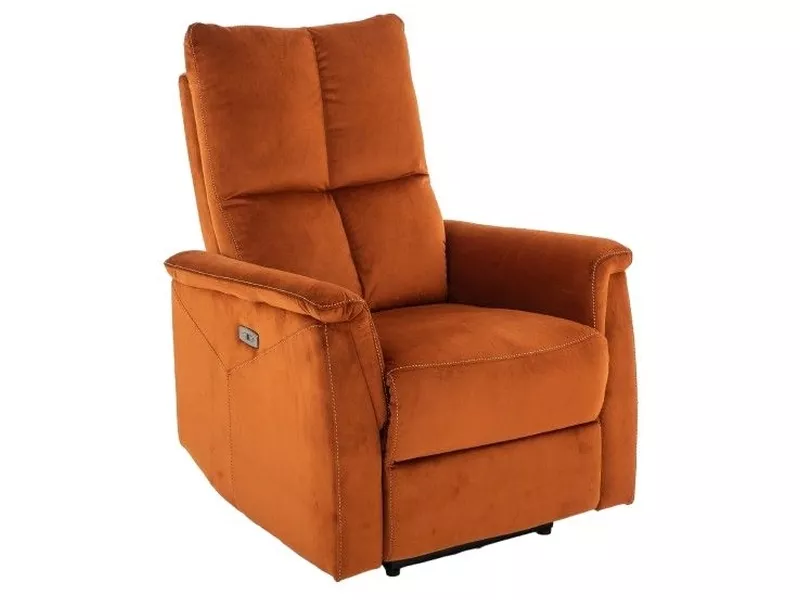 Rozkladacie relaxačné kreslo Neptun Velvet, škorica