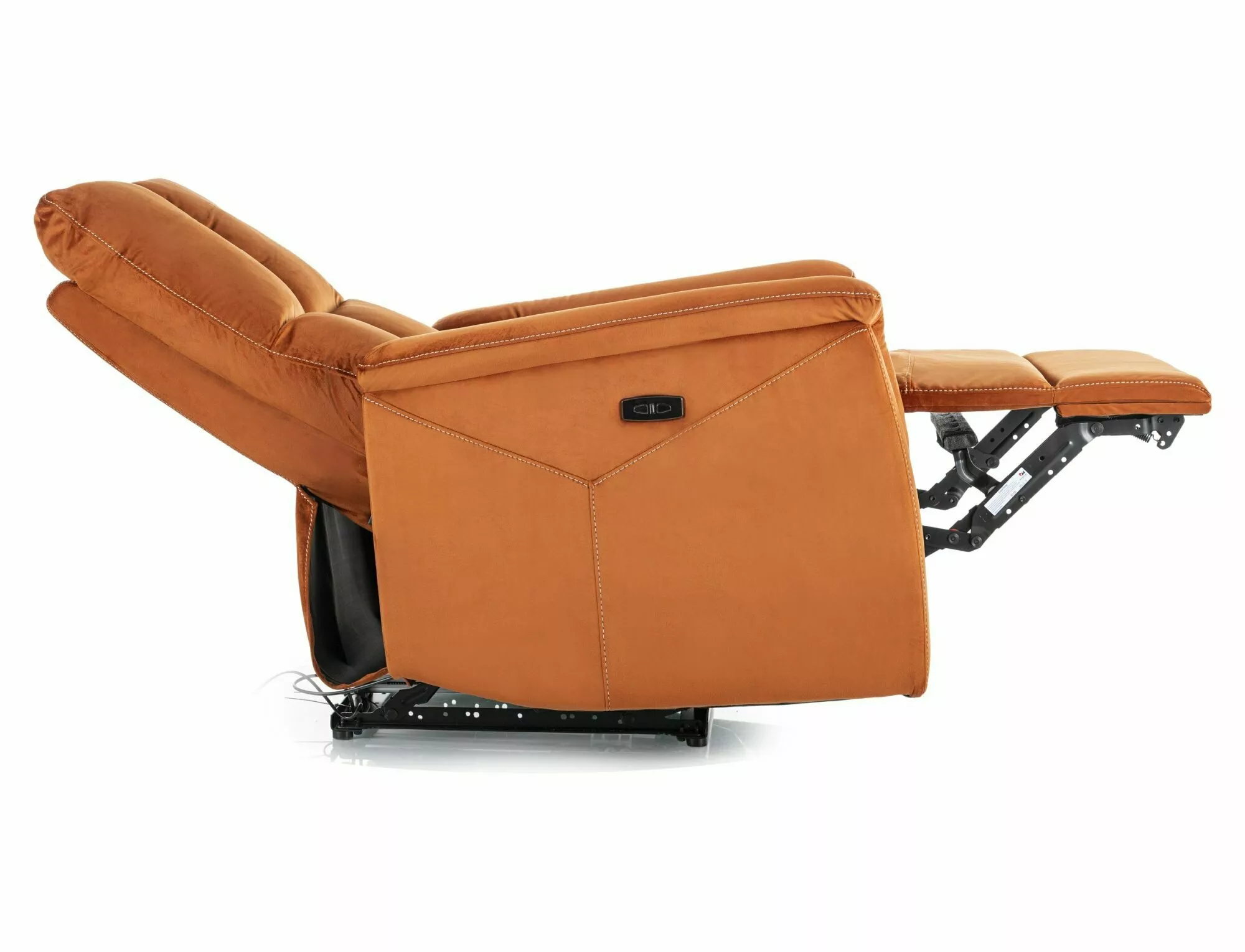 Rozkladacie relaxačné kreslo Neptun Velvet, škorica