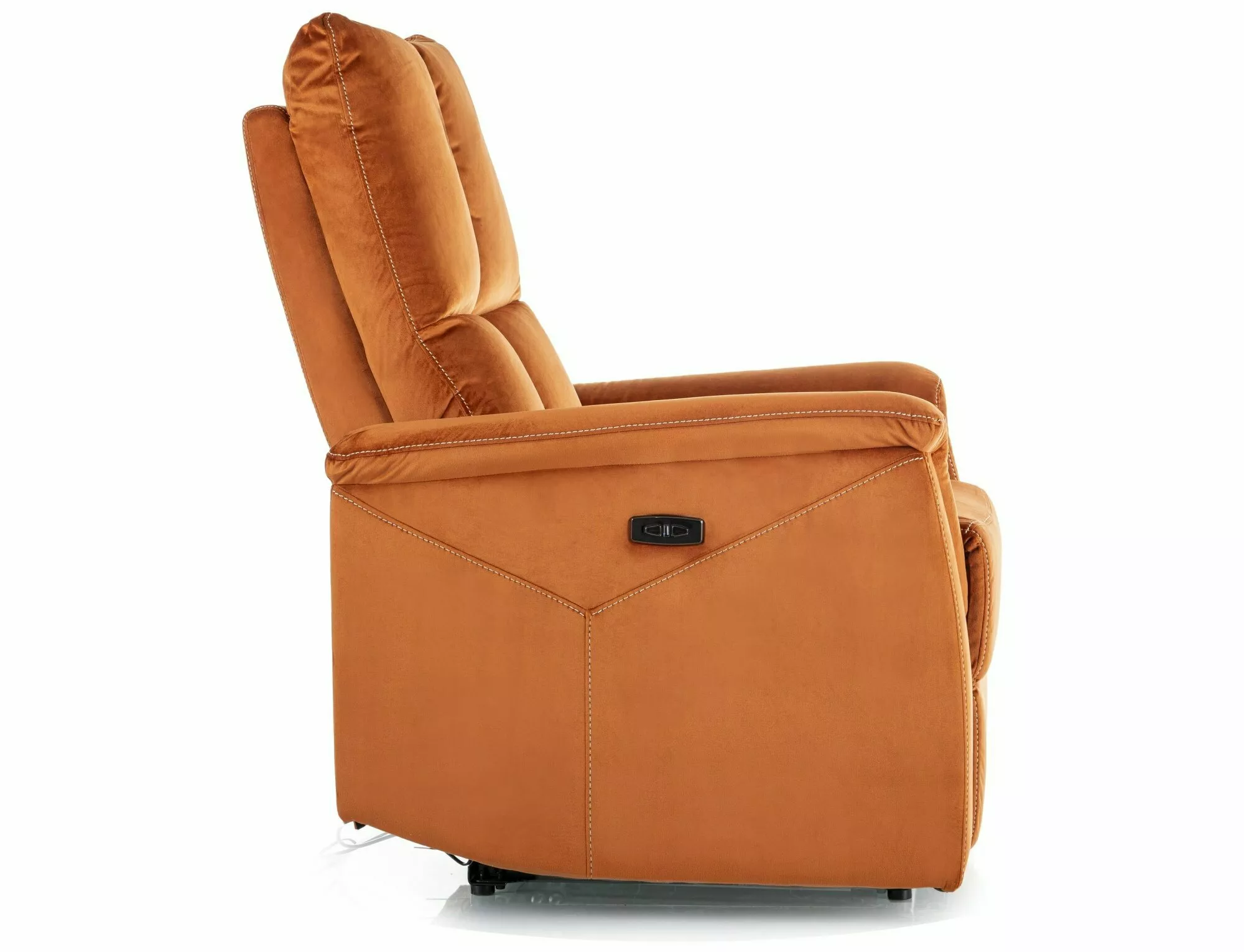 Rozkladacie relaxačné kreslo Neptun Velvet, škorica