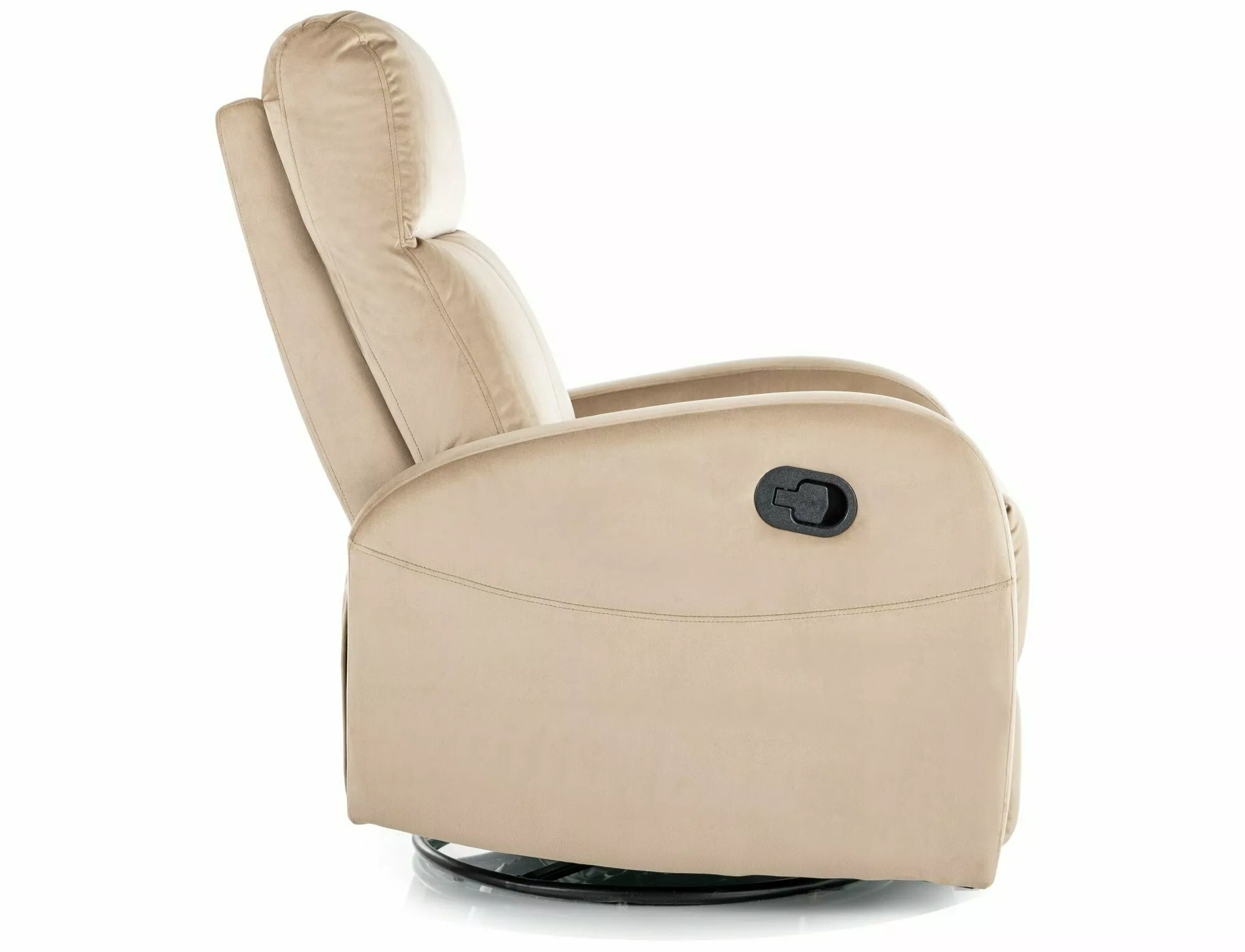 Rozkladacie kreslo Olimp Velvet,  béžová / čierna