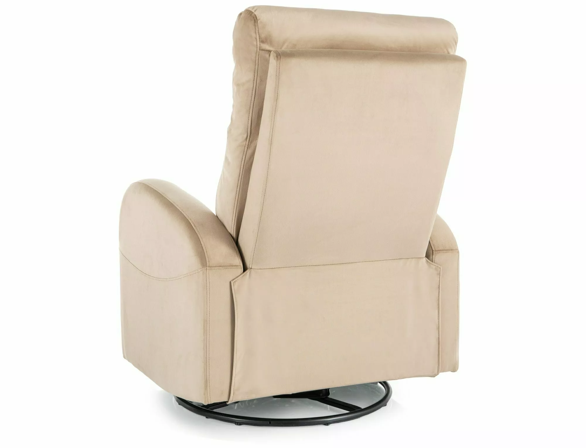 Rozkladacie kreslo Olimp Velvet,  béžová / čierna