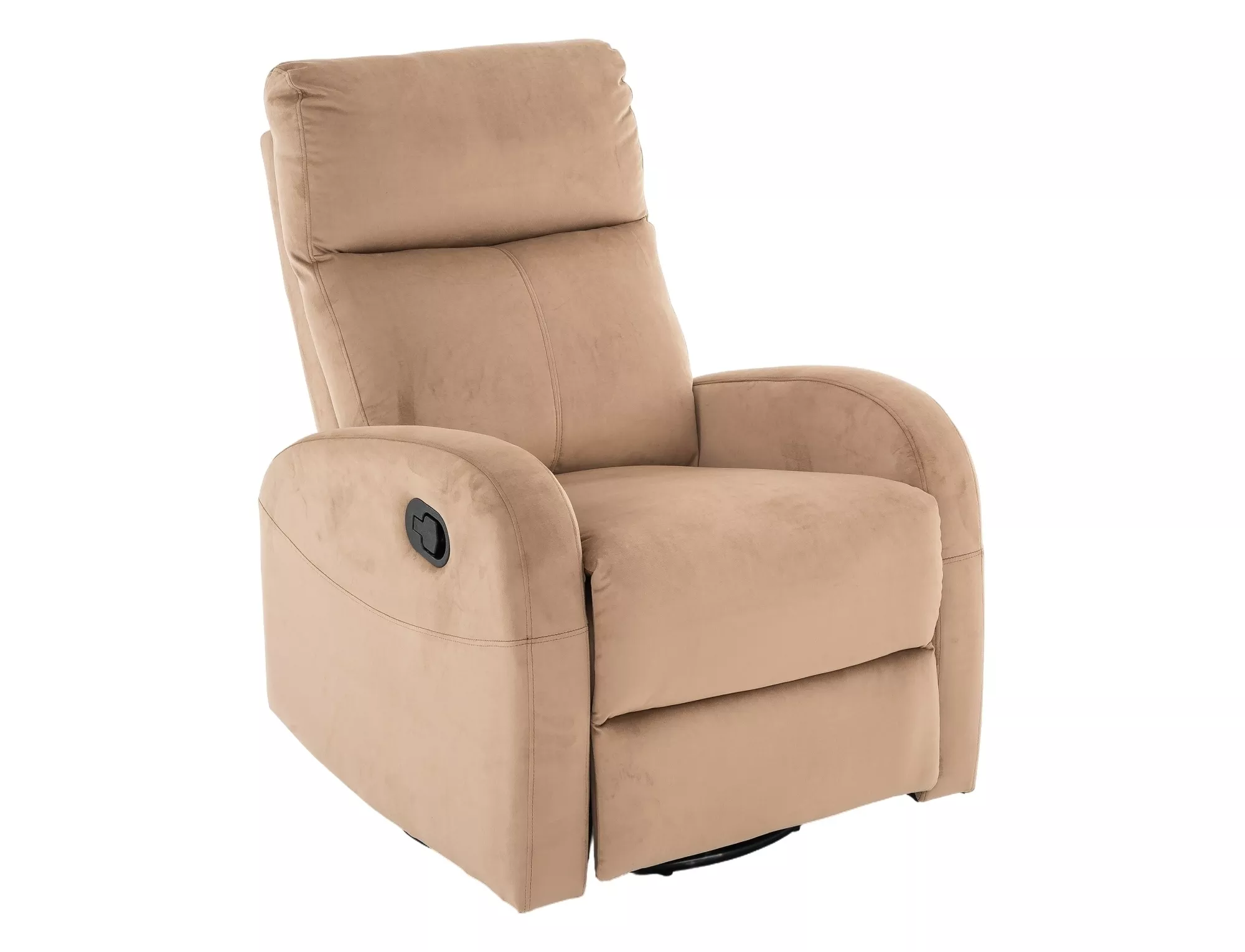 Rozkladacie kreslo Olimp Velvet,  béžová / čierna