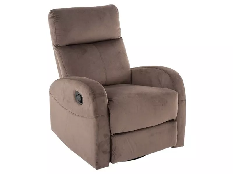 Rozkladacie kreslo Olimp Velvet,  cappuccino / čierna