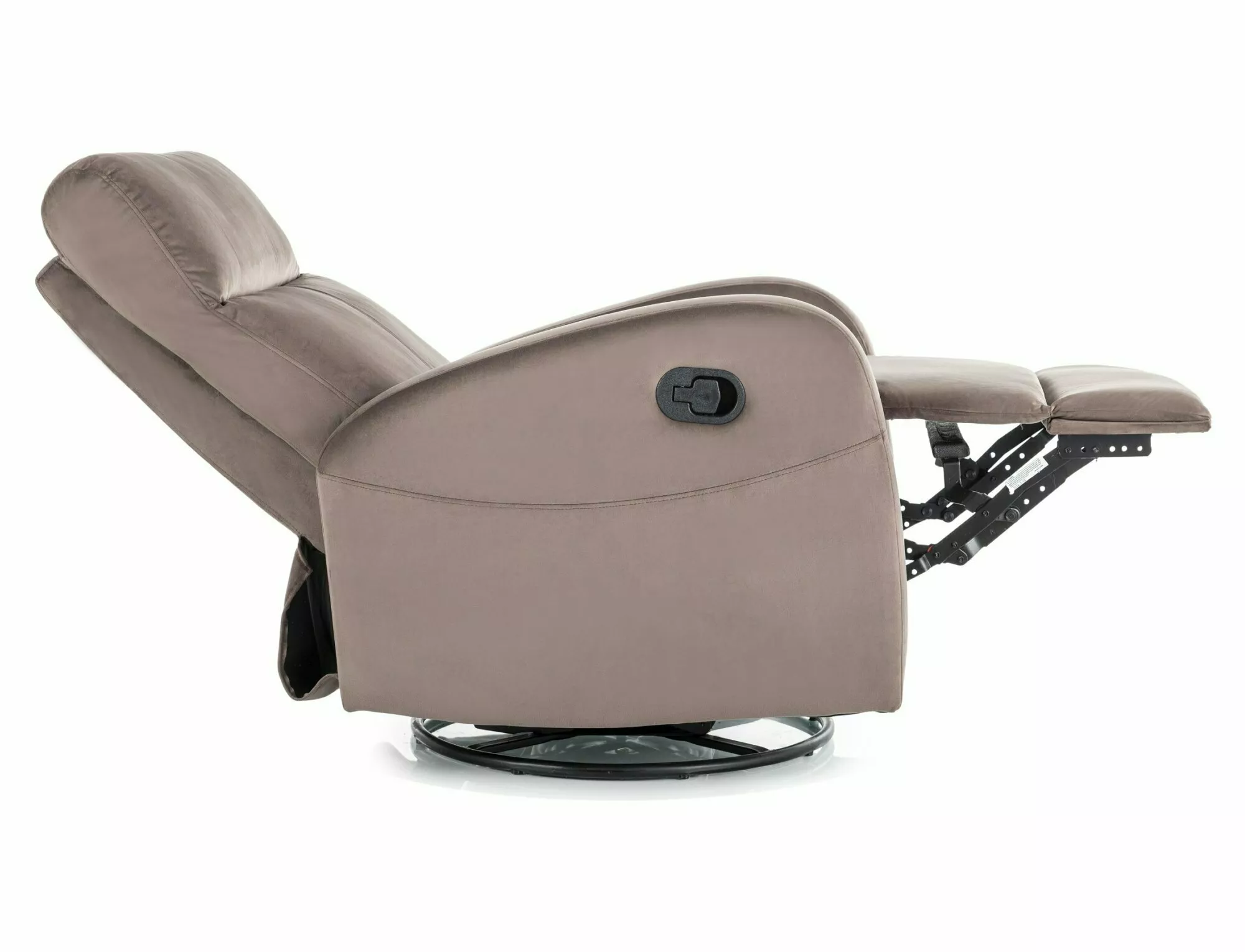 Rozkladacie kreslo Olimp Velvet,  cappuccino / čierna